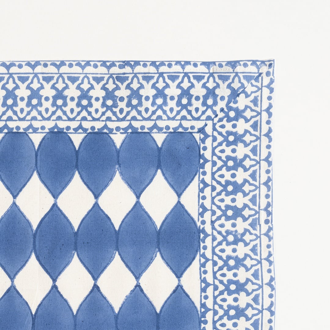 Maotha El Baskısı Pamuk %100 Pamuk Peçete 45x45 Cm Mavi