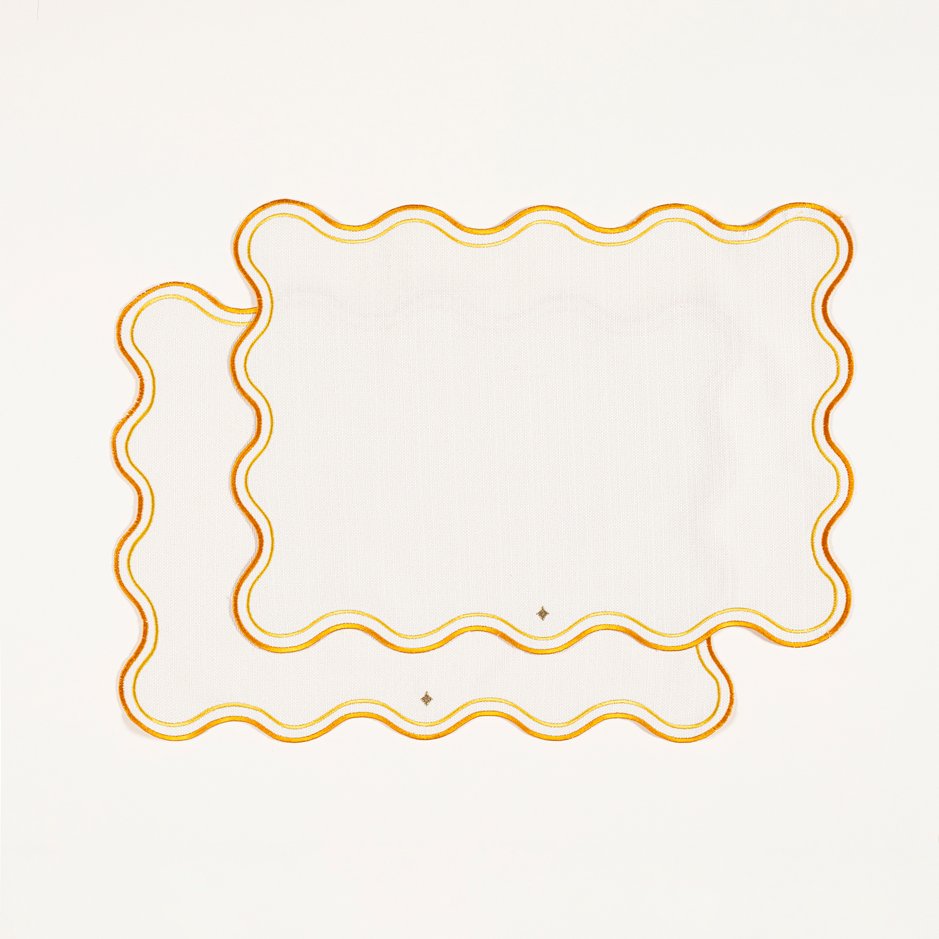 Prusa Nakışlı 2'li Polyester %100 Polyester Amerikan Servis 35x50 Cm Sarı