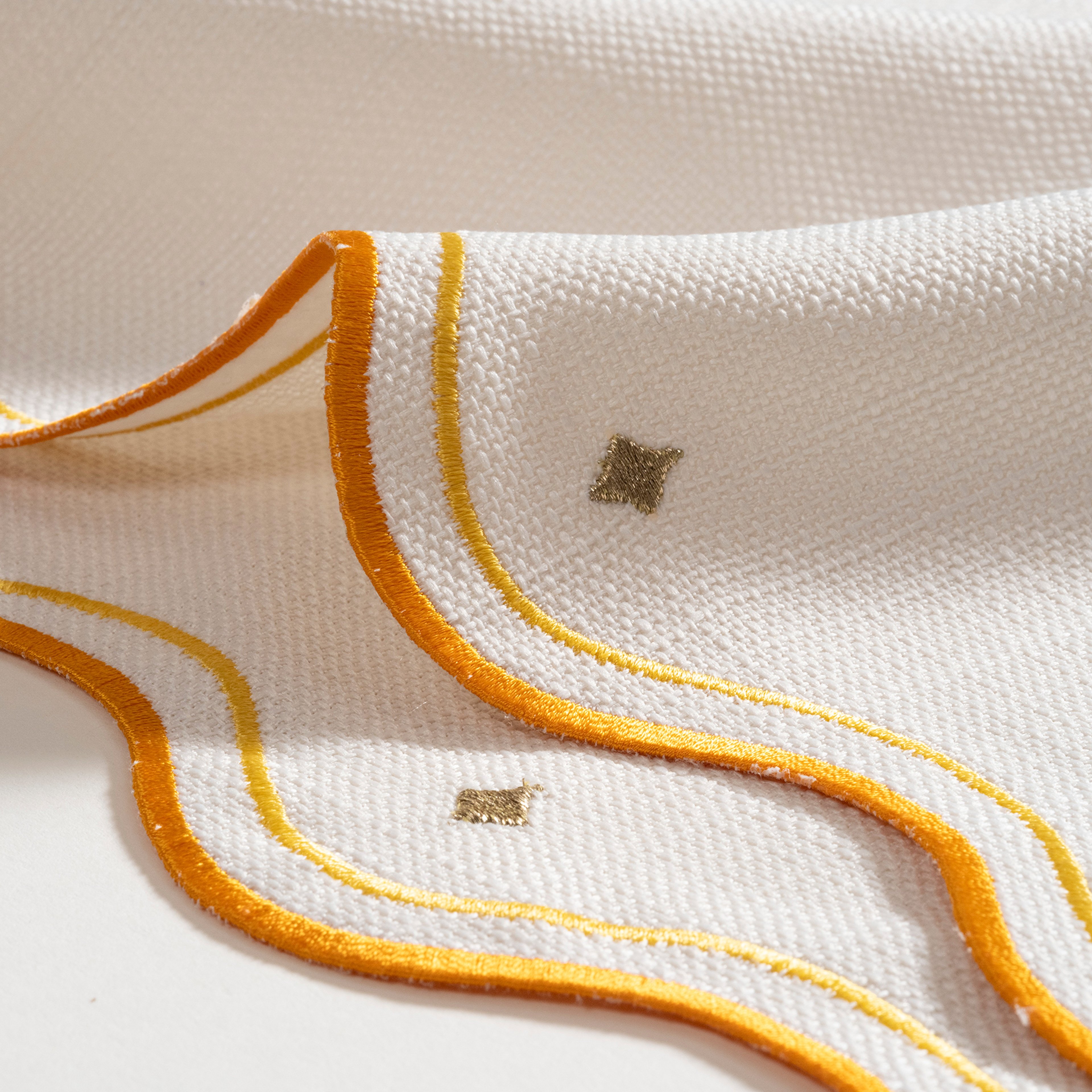 Prusa Nakışlı 2'li Polyester %100 Polyester Amerikan Servis 35x50 Cm Sarı