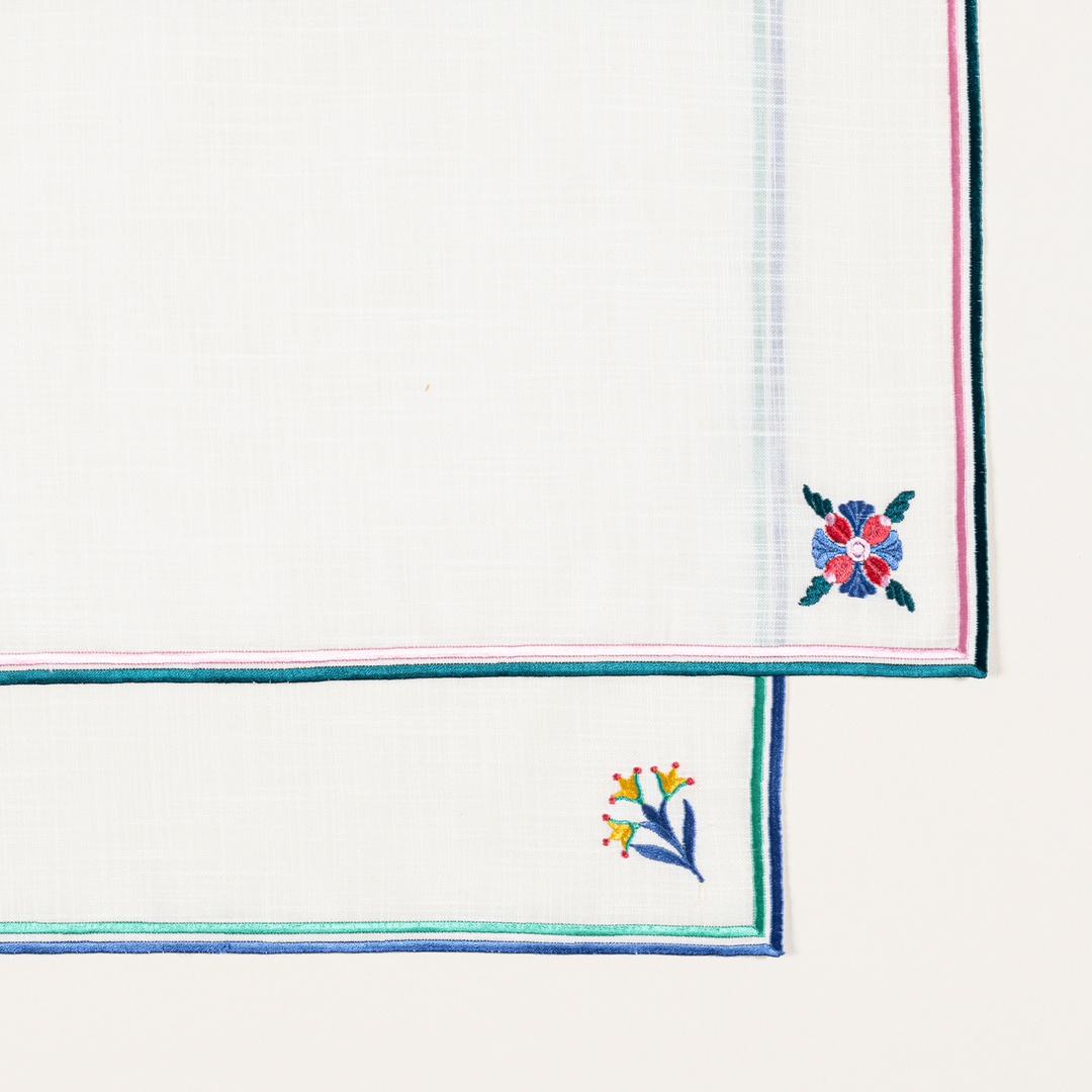 Prusa Nakışlı 2'li Polyester %100 Polyester Amerikan Servis 35x50 Cm Pembe - Yeşil