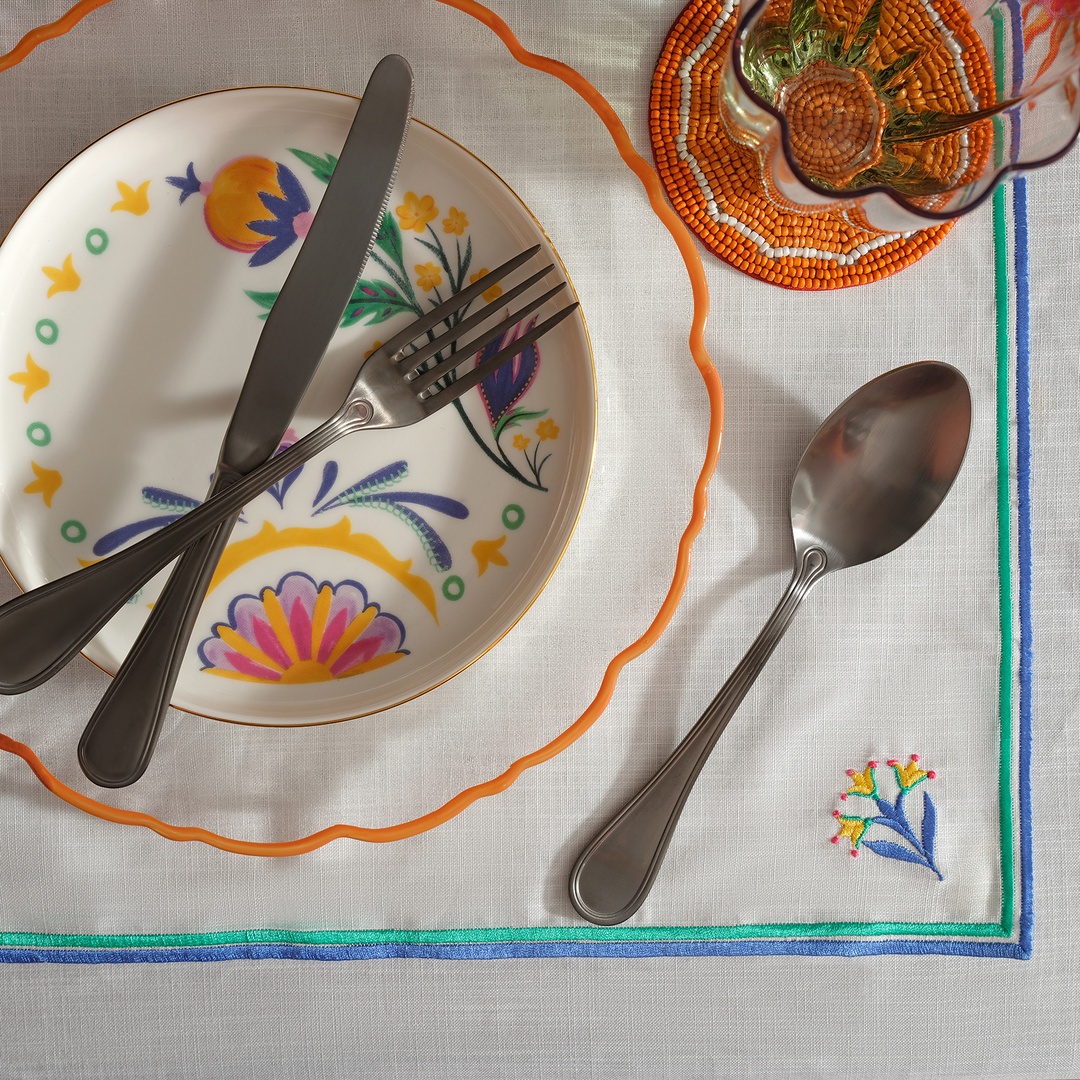 Prusa Nakışlı 2'li Polyester %100 Polyester Amerikan Servis 35x50 Cm Pembe - Yeşil