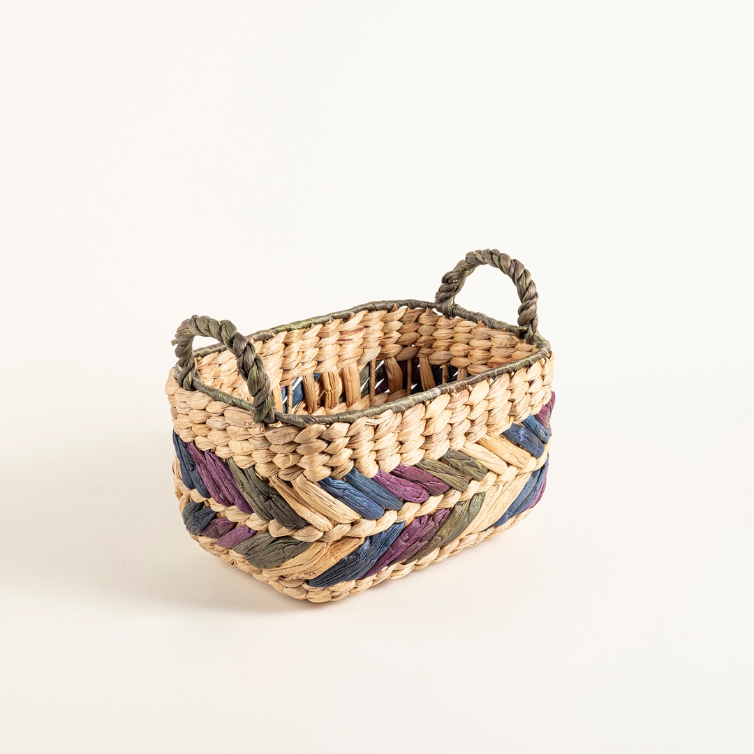 Tam Dao Su Sümbülü Sepet 30x20x17 Cm Renkli