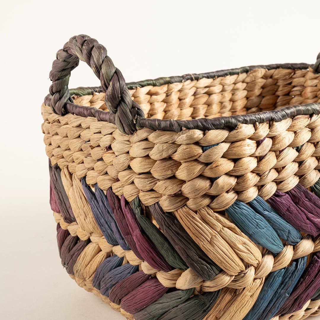 Tam Dao Su Sümbülü Sepet 35x25x20 Cm Renkli