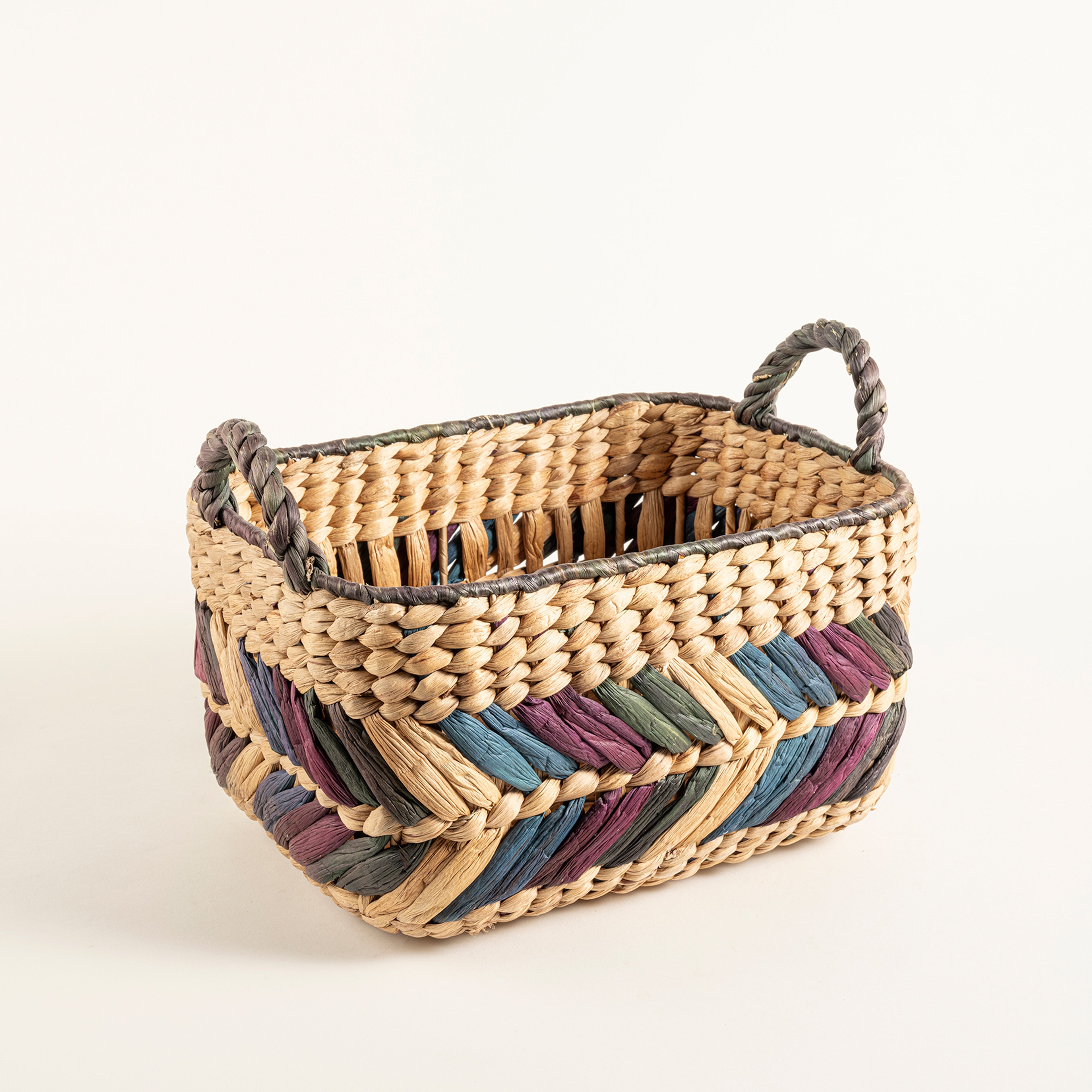 Tam Dao Su Sümbülü Sepet 35x25x20 Cm Renkli