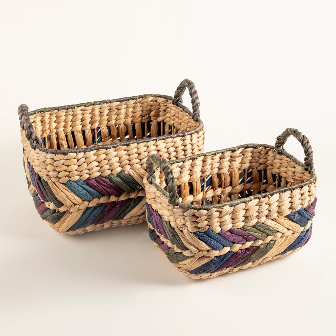 Tam Dao Su Sümbülü Sepet 35x25x20 Cm Renkli