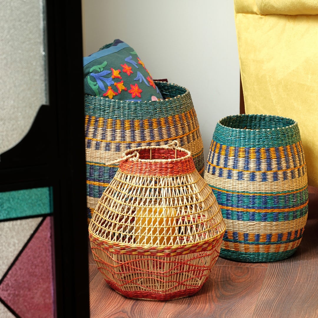 Tam Dao Deniz Çayırı Sepet 26x32 Cm Renkli