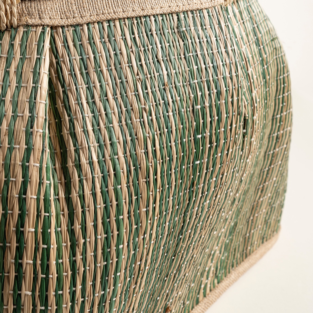 Polı Palm Leaf Sepet 22x20x22 Cm Yeşil