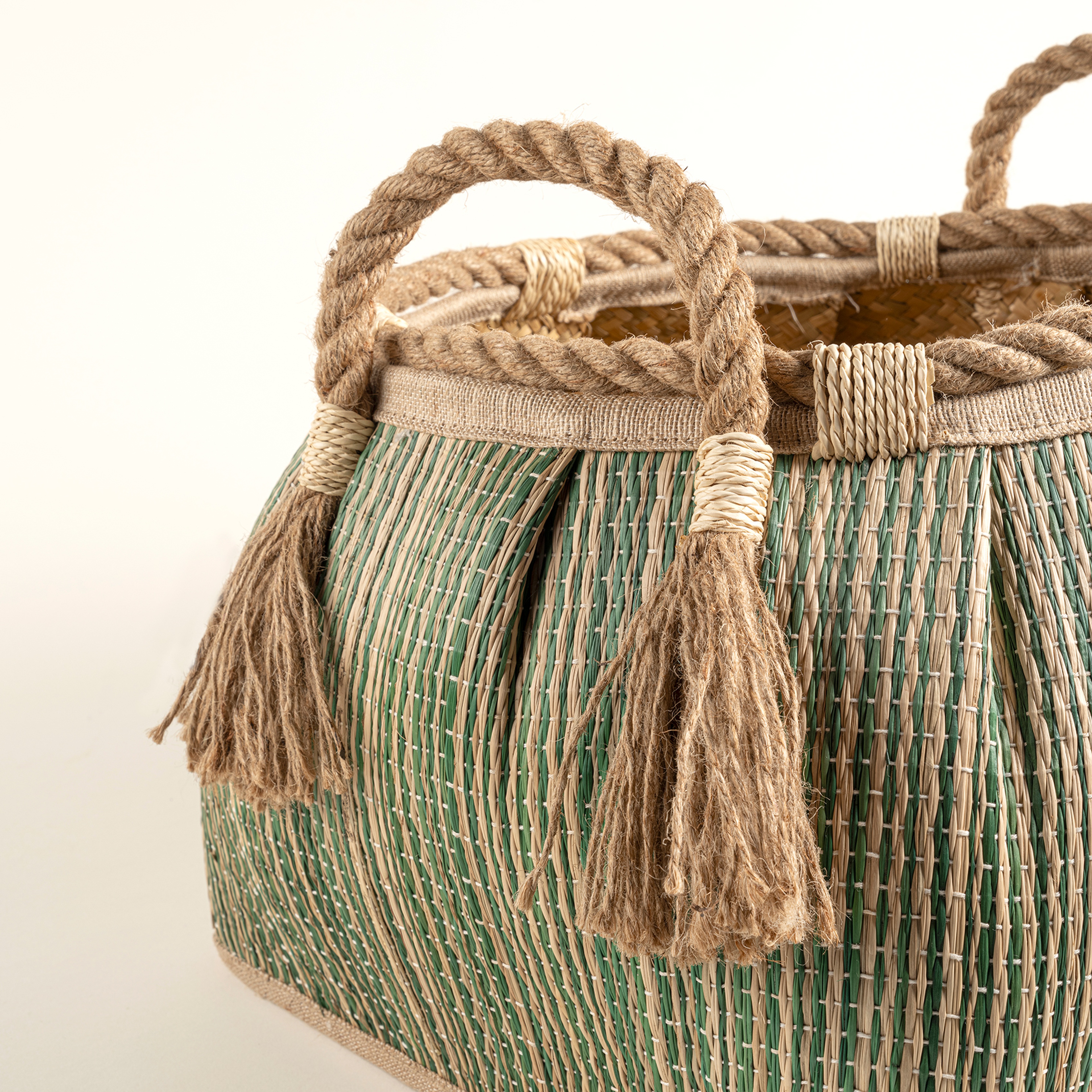 Polı Palm Leaf Sepet 22x20x22 Cm Yeşil