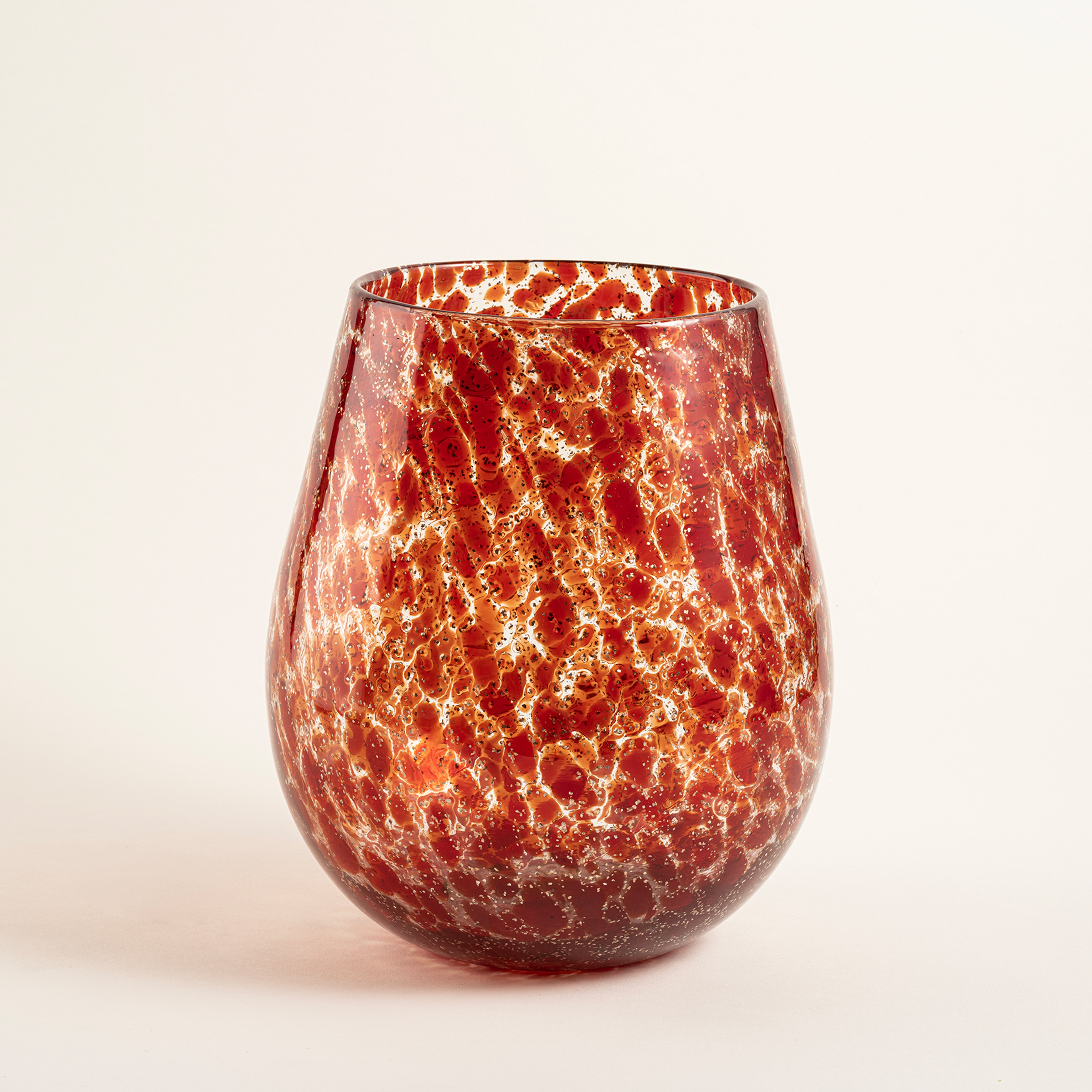 Macau Cam Vazo 21.5x21.5x26 Cm Kırmızı