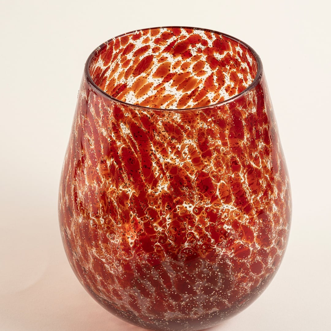 Macau Cam Vazo 21.5x21.5x26 Cm Kırmızı