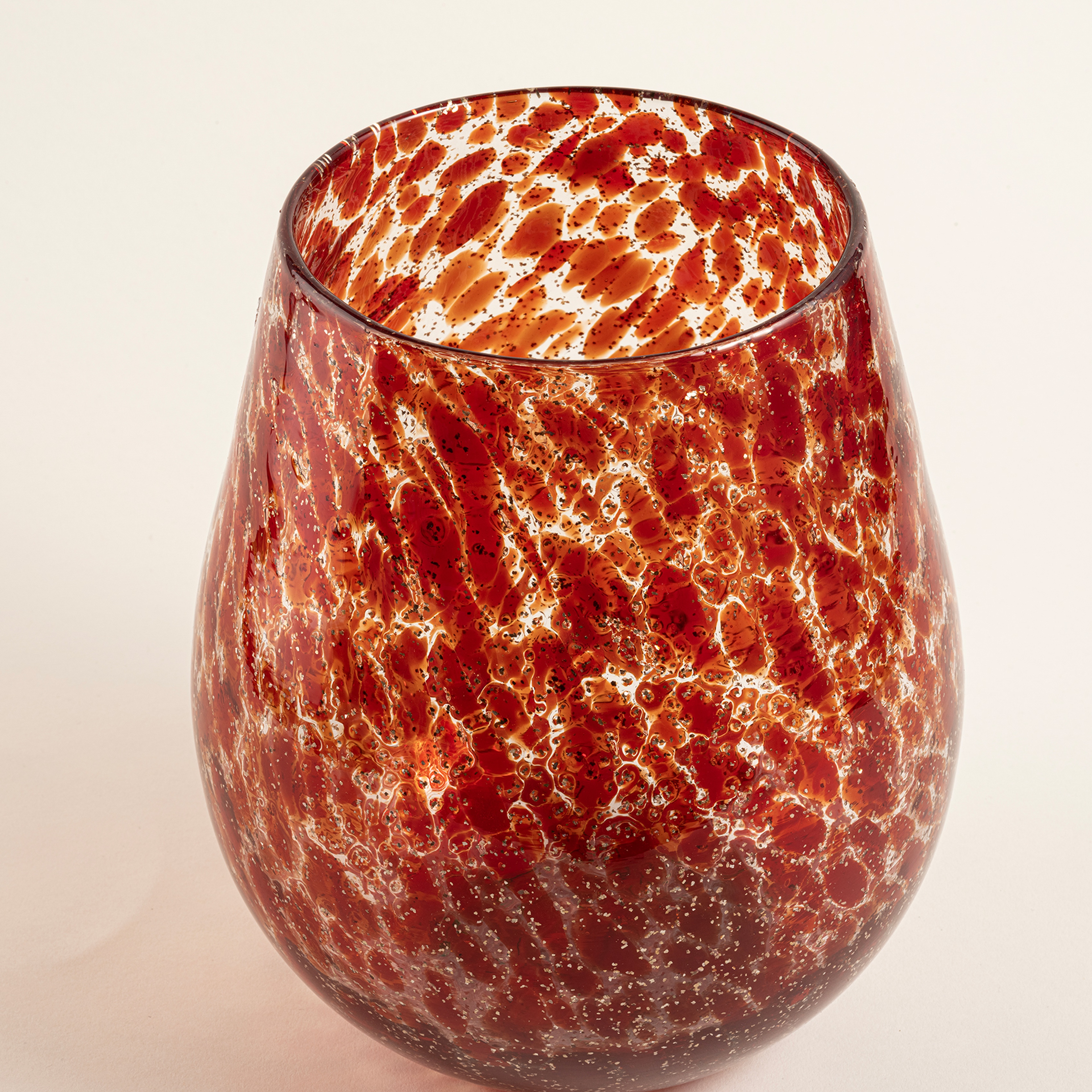 Macau Cam Vazo 21.5x21.5x26 Cm Kırmızı