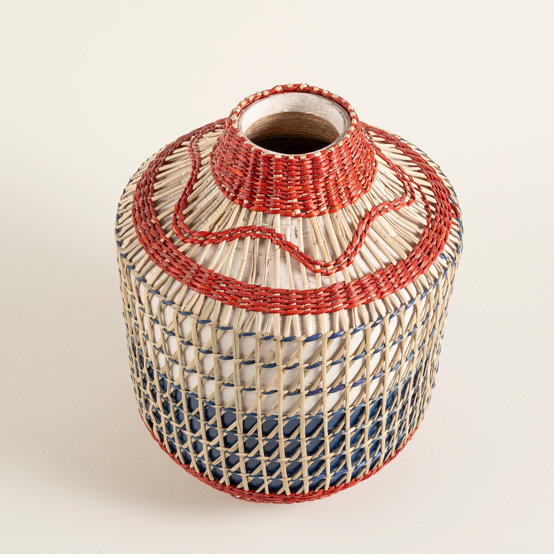 Tam Dao Deniz Çayırı - Bambu Vazo 25x25x30 Cm Renkli