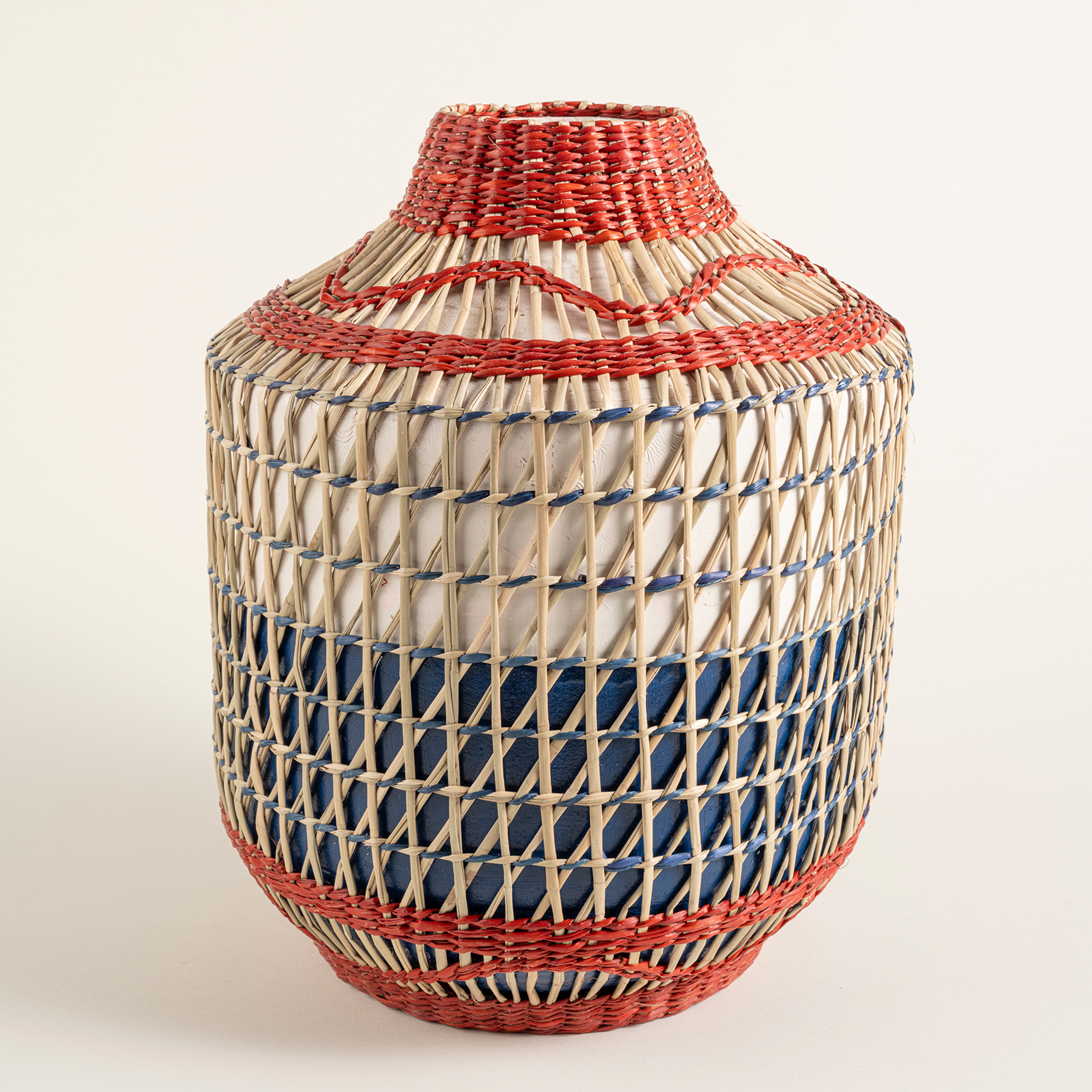 Tam Dao Deniz Çayırı - Bambu Vazo 25x25x30 Cm Renkli