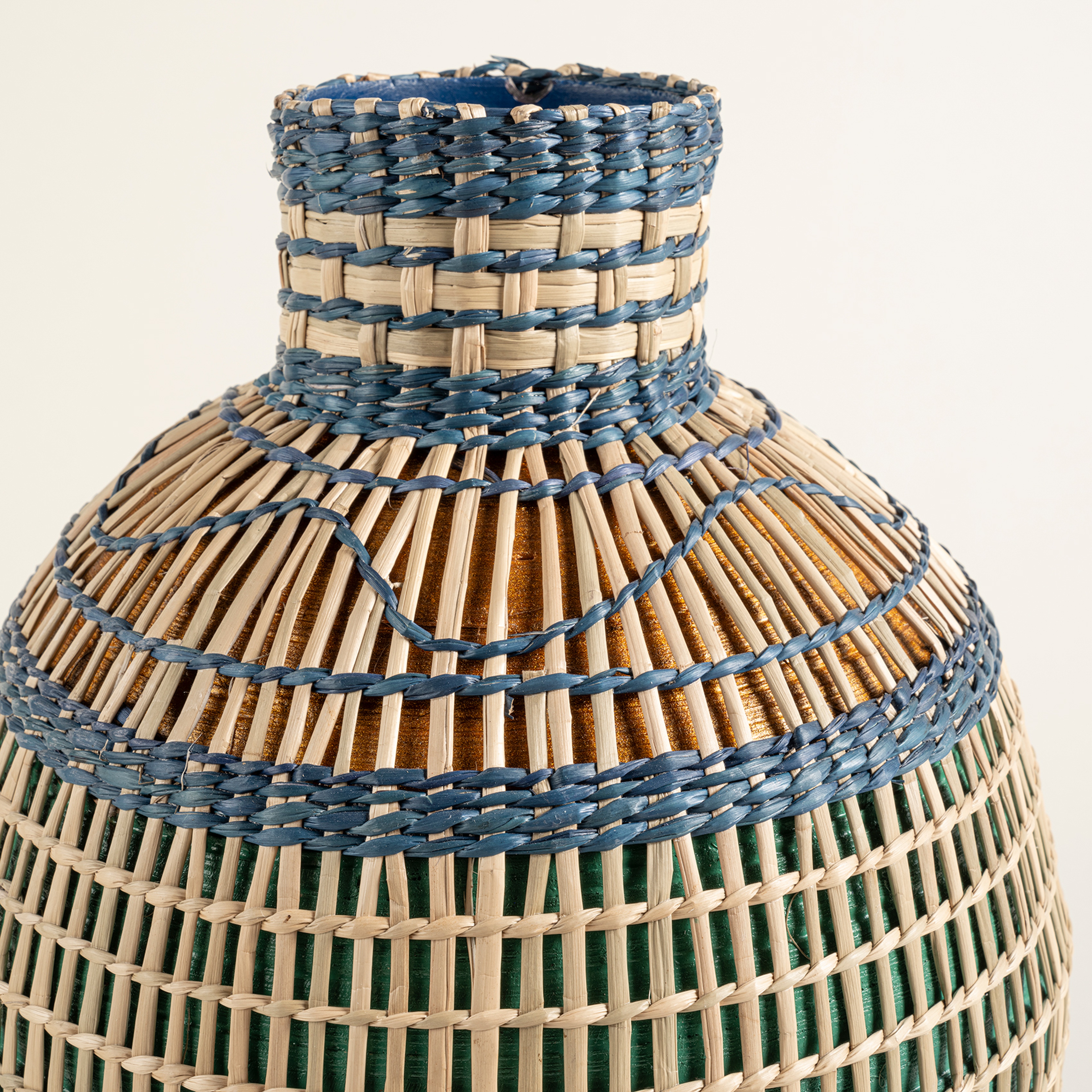 Tam Dao Deniz Çayırı - Bambu Vazo 24x24x31 Cm Renkli