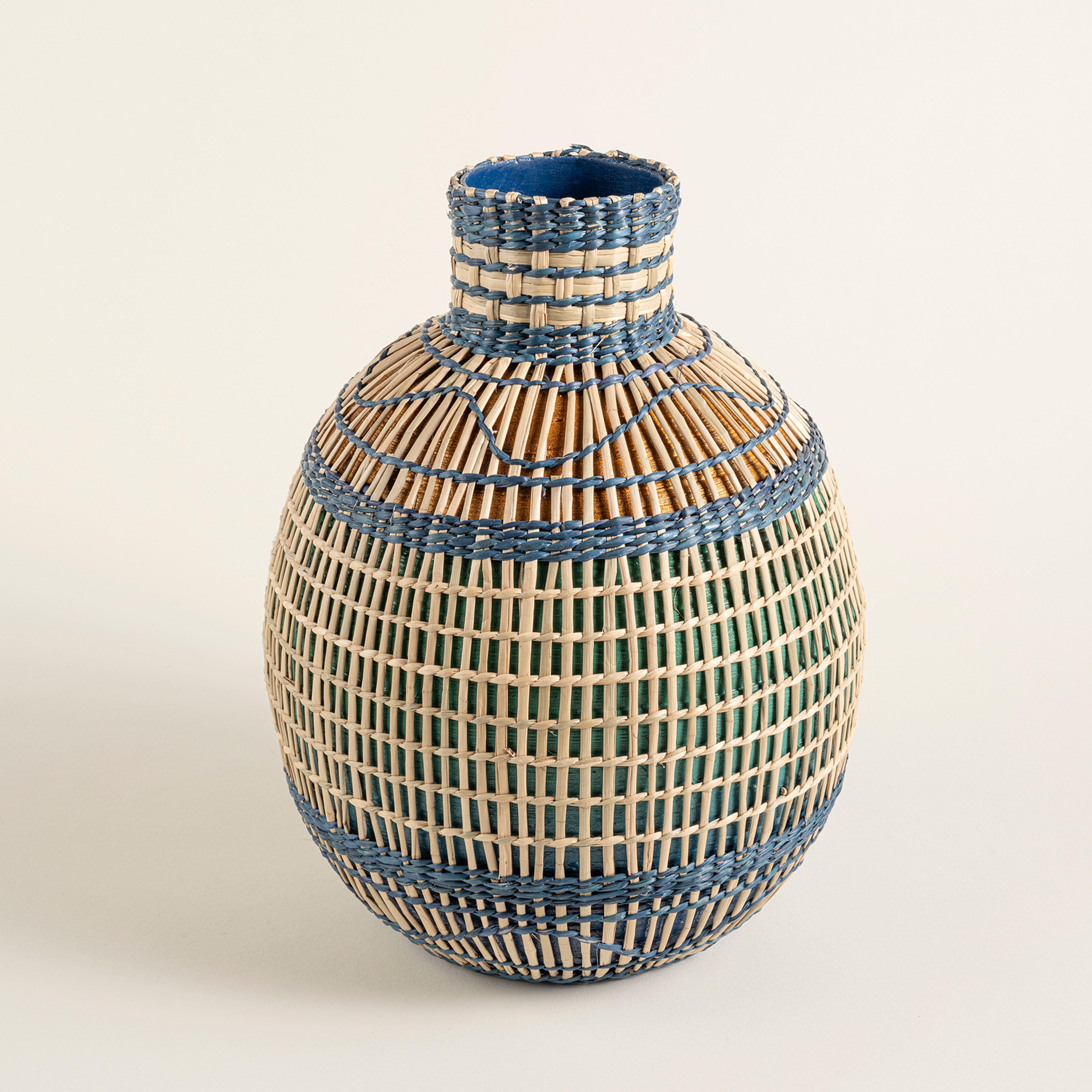 Tam Dao Deniz Çayırı - Bambu Vazo 24x24x31 Cm Renkli