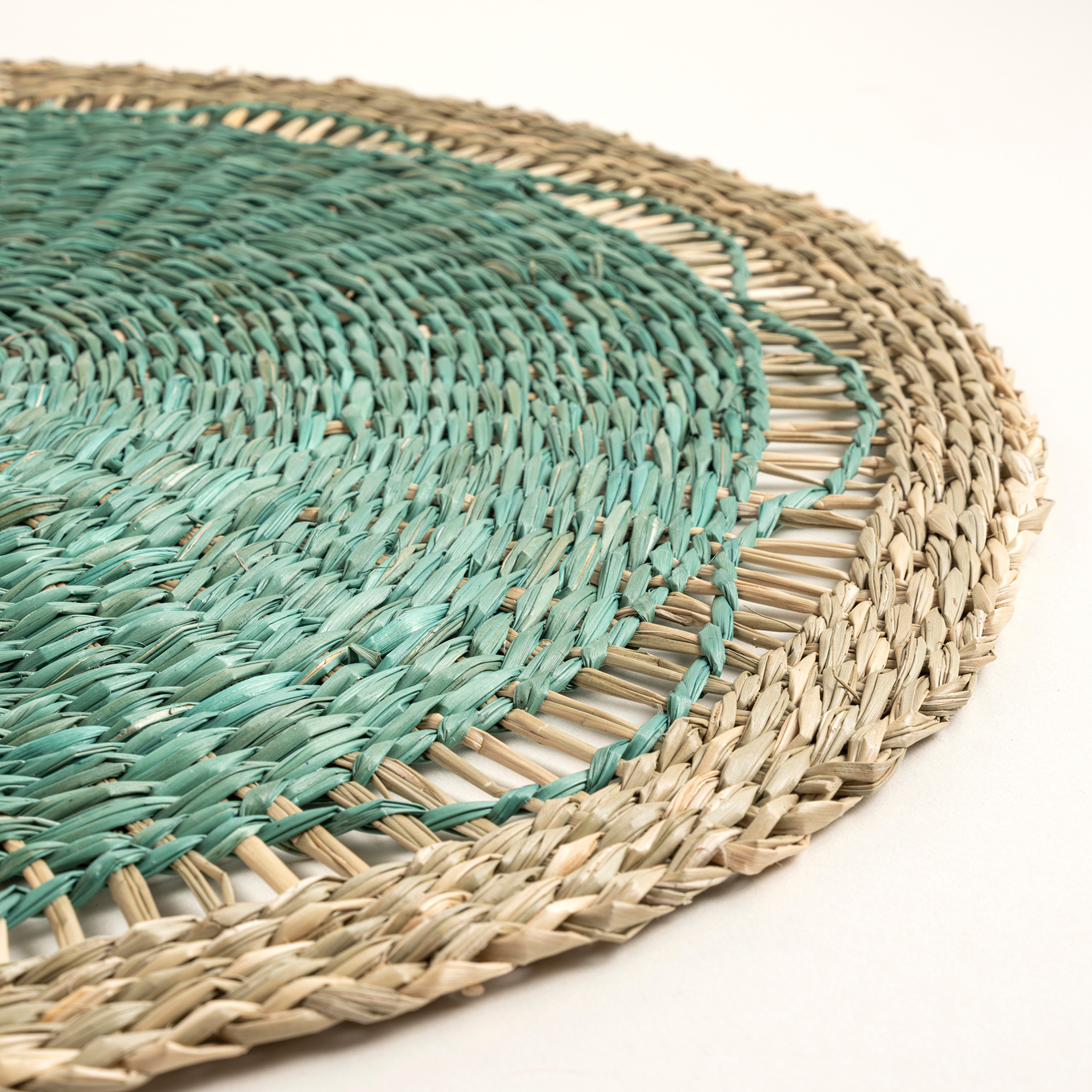 Tam Dao Deniz Çayırı Amerikan Servis 38x38x0.3 Cm Natural - Mavi