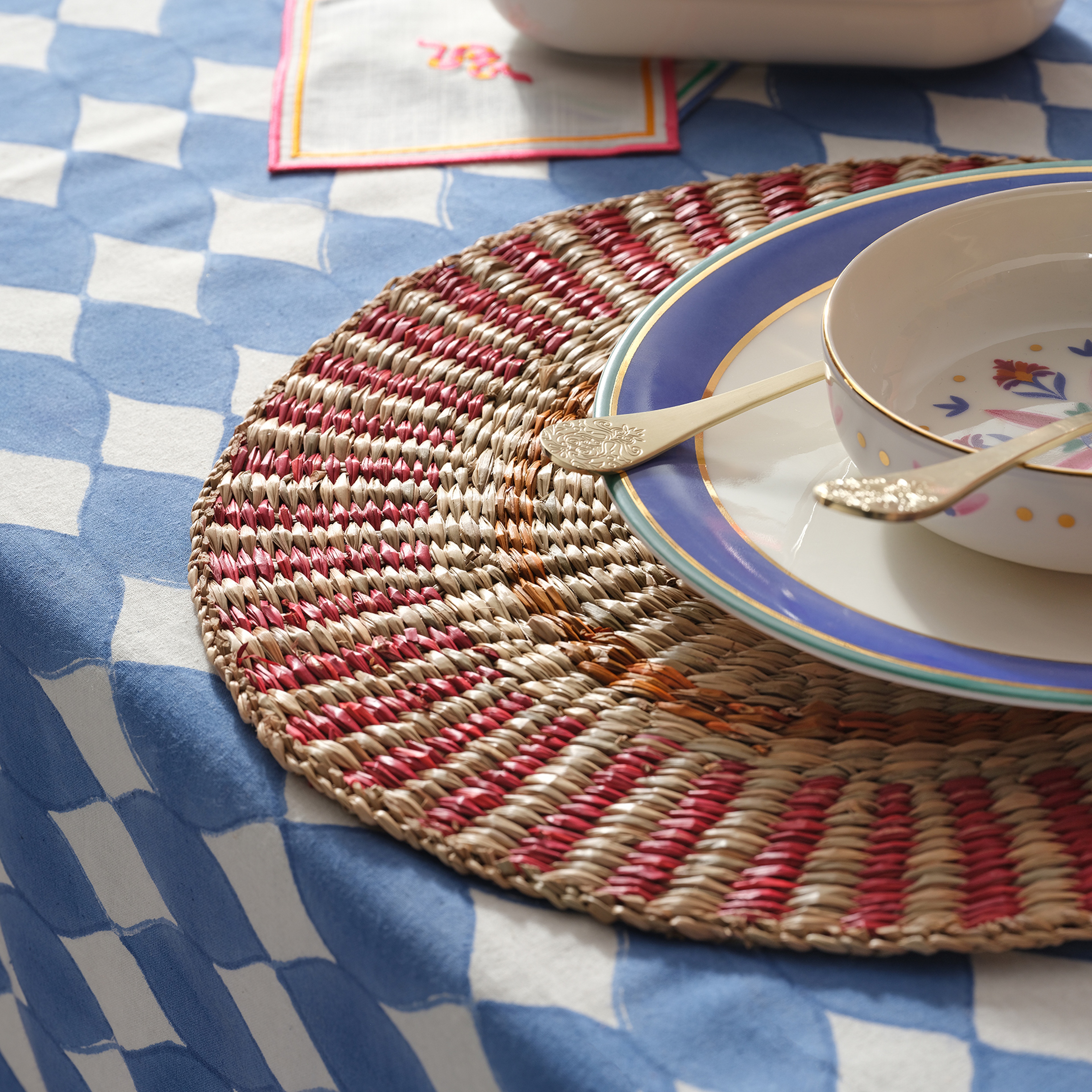 Tam Dao Deniz Çayırı Amerikan Servis 38x38x0.3 Cm Renkli