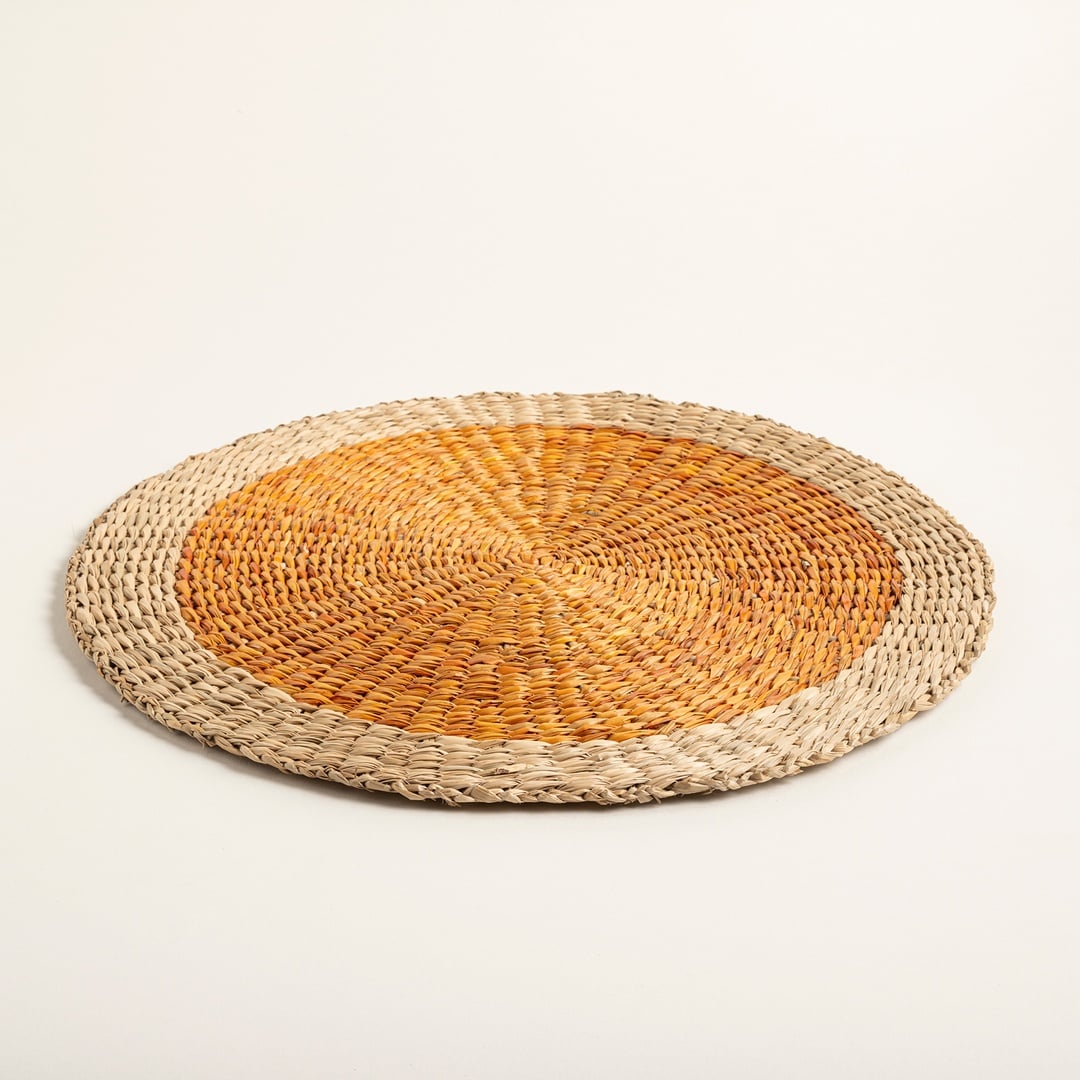 Tam Dao Deniz Çayırı Amerikan Servis 38x38x0.3 Cm Natural - Mavi