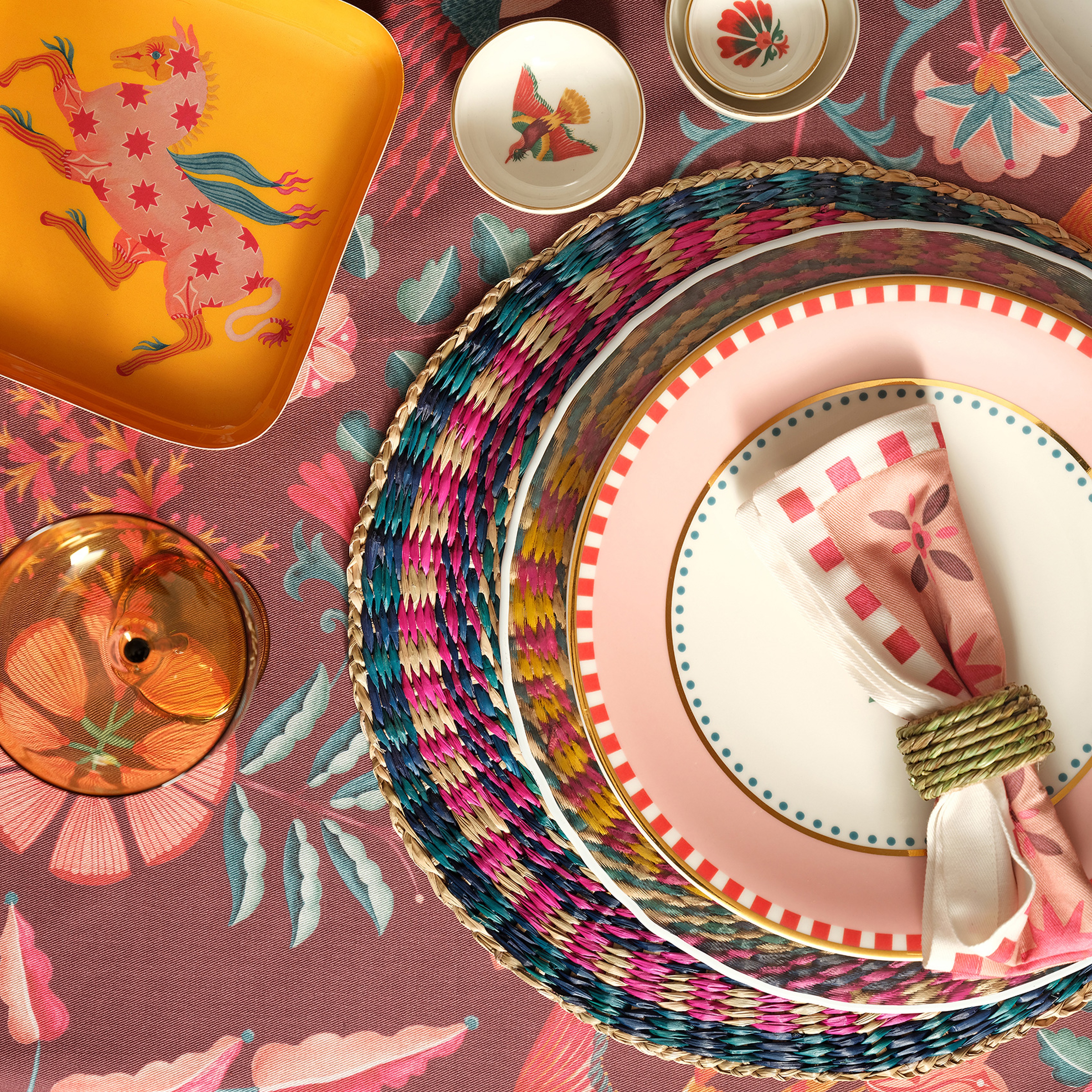 Tam Dao Deniz Çayırı Amerikan Servis 38x38x0.3 Cm Renkli