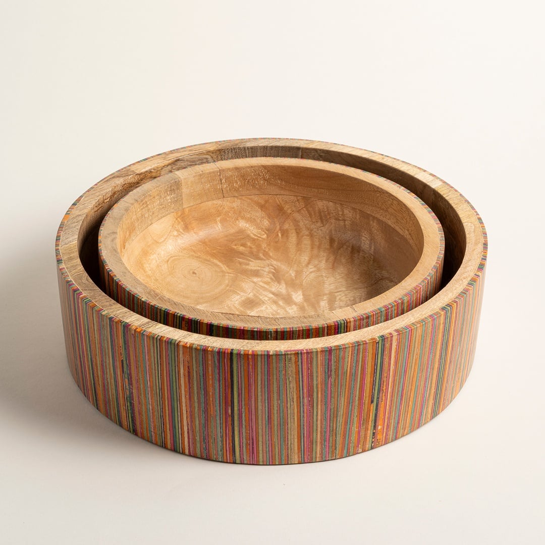 Lakrı Mango Ağacı Kase 25x25x7 Cm Natural