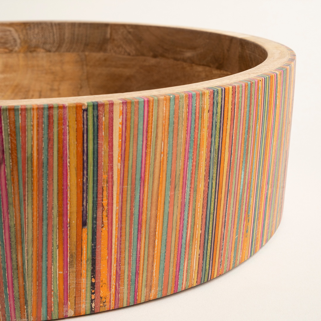 Lakrı Mango Ağacı Kase 30.5x30.5x9 Cm Natural