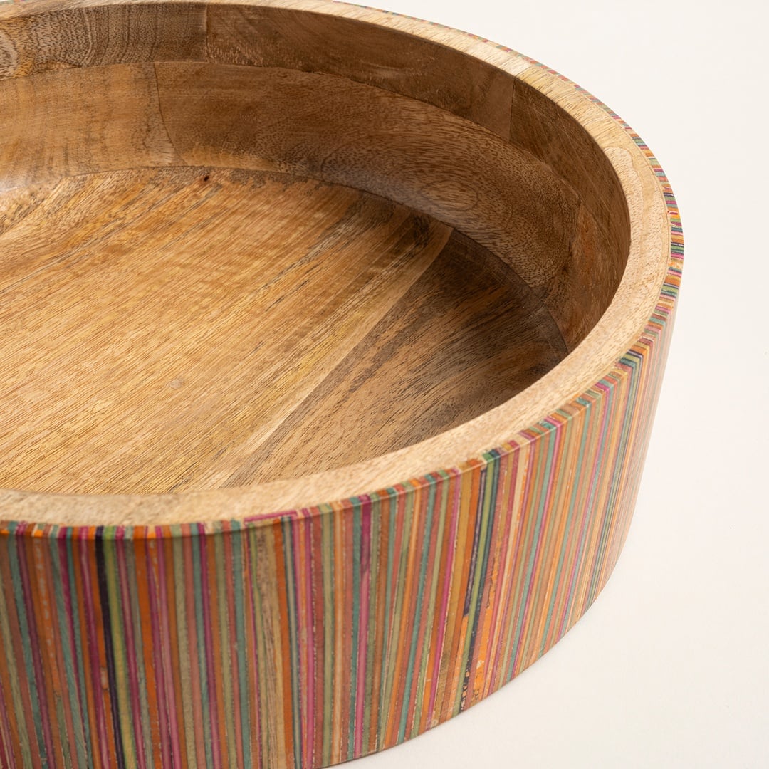 Lakrı Mango Ağacı Kase 30.5x30.5x9 Cm Natural