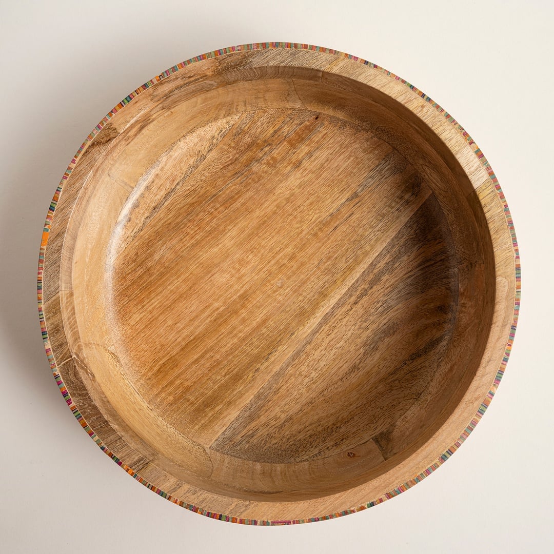 Lakrı Mango Ağacı Kase 30.5x30.5x9 Cm Natural