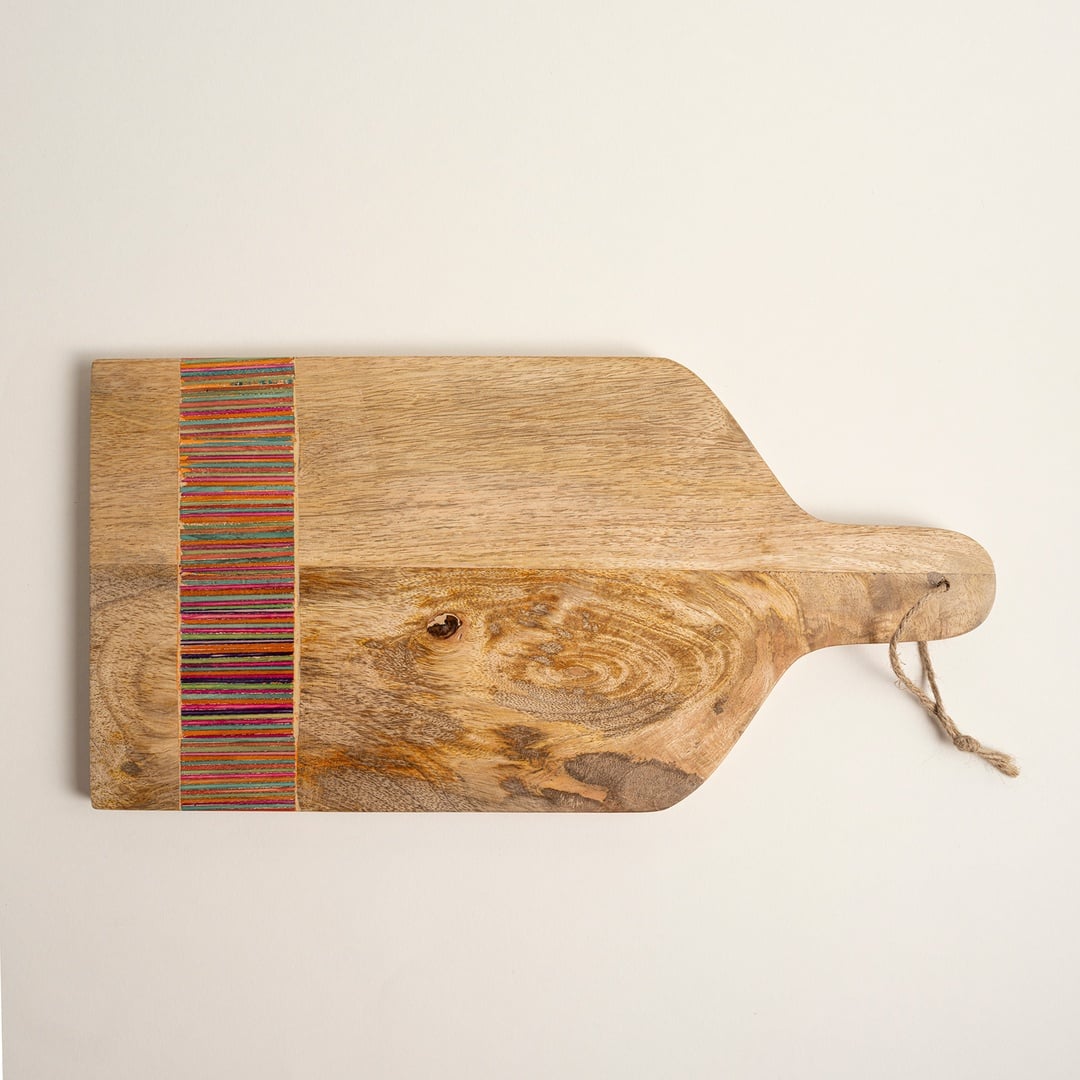 Lakrı Mango Ağacı Sunum Tahtası 40x20x1.5 Cm Natural