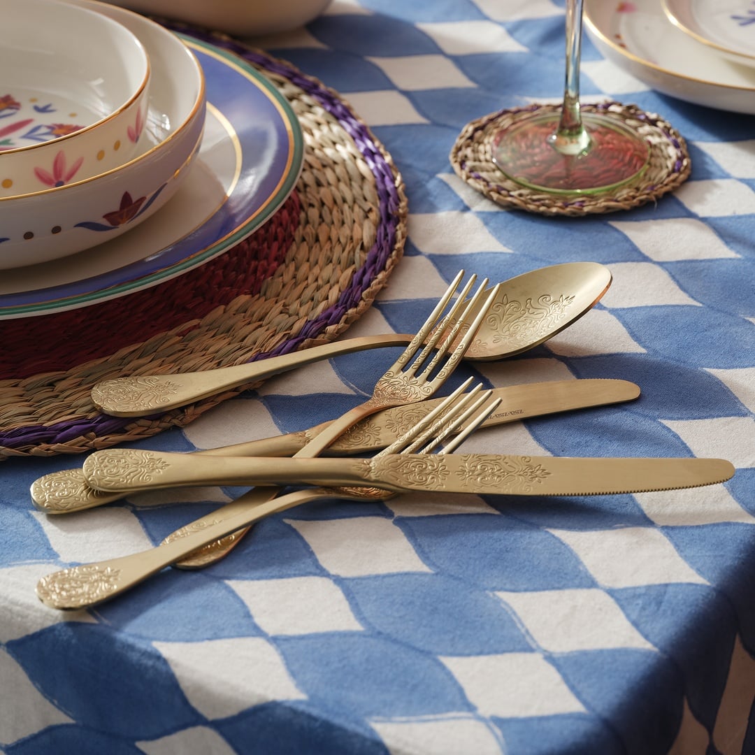 Dume Çelik Tatlı Çatalı 3x20x0.2 Cm Mat Şampanya