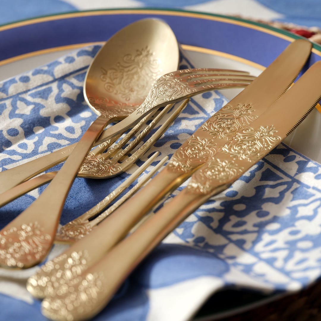 Dume Çelik Tatlı Çatalı 3x20x0.2 Cm Mat Şampanya