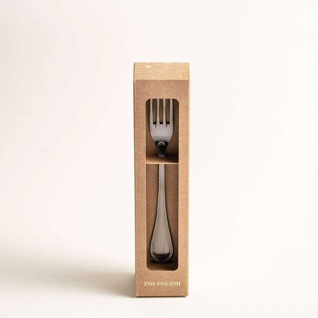 Dume Çelik Tatlı Çatalı 3x20x0.2 Cm Mat Antrasıt