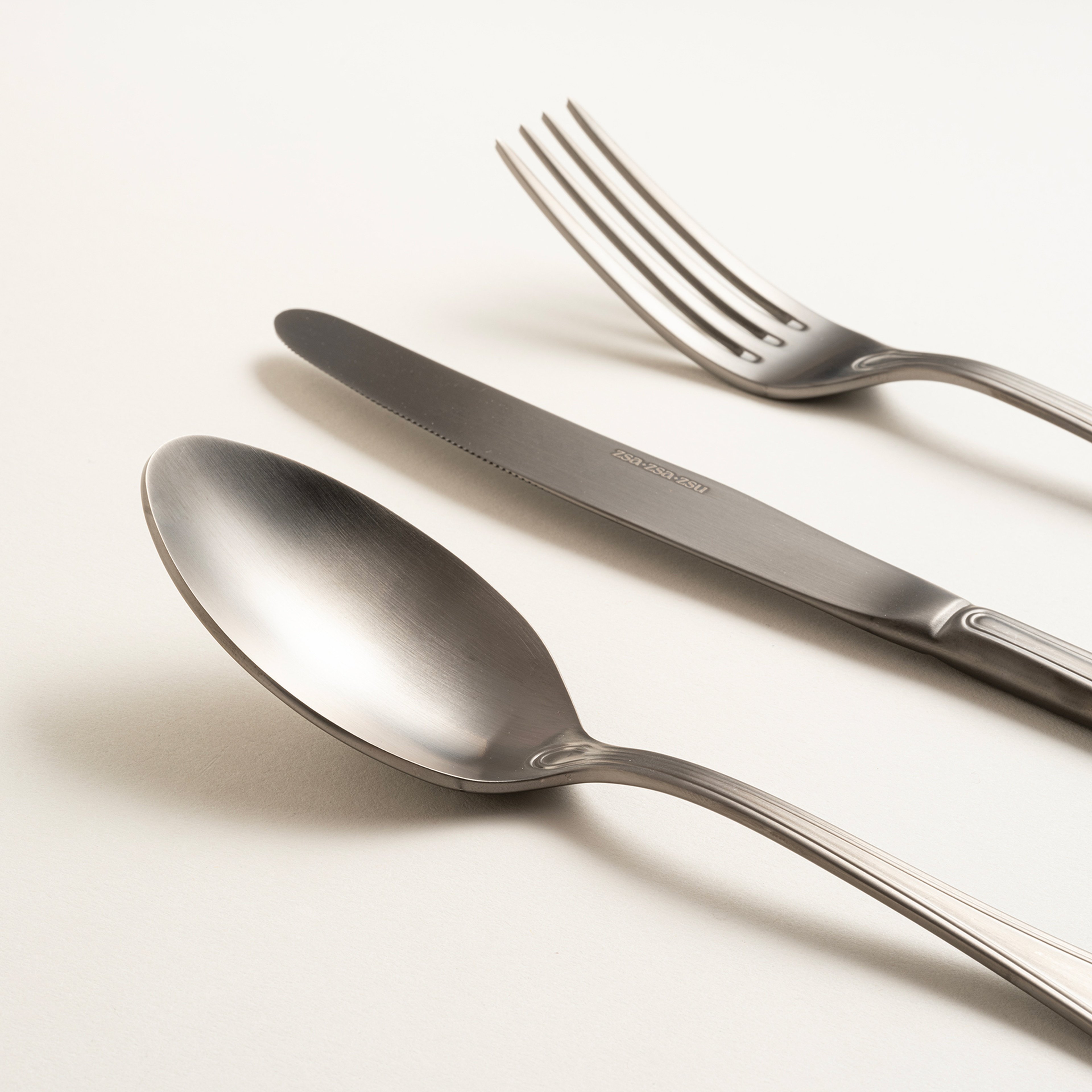 Dume Çelik Tatlı Kaşığı 4x20x0.2 Cm Mat Antrasıt