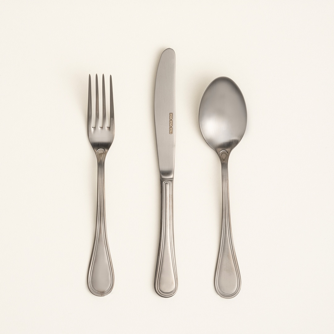 Dume Çelik Tatlı Kaşığı 4x20x0.2 Cm Mat Antrasıt