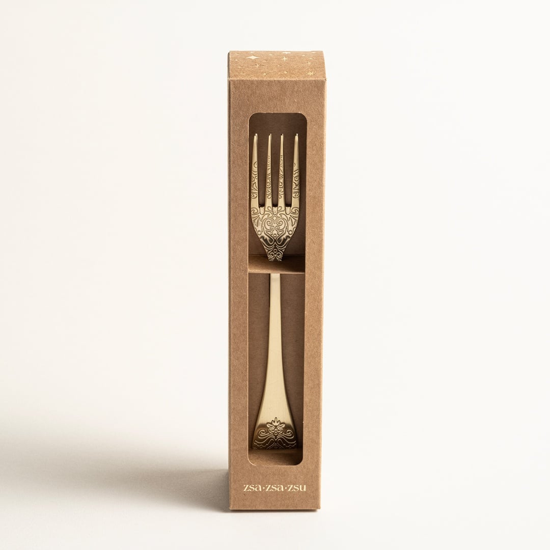 Dume Çelik Yemek Çatalı 3x23x0.3 Cm Mat Şampanya