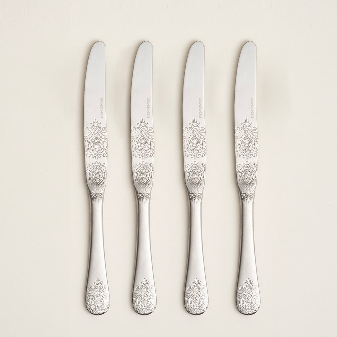 Dume Çelik Yemek Bıçağı 2x23x0.3 Cm Mat Gümüş