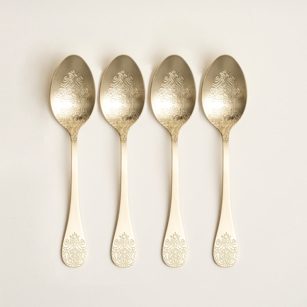 Dume Çelik Yemek Kaşığı 4x23x0.3 Cm Mat Şampanya