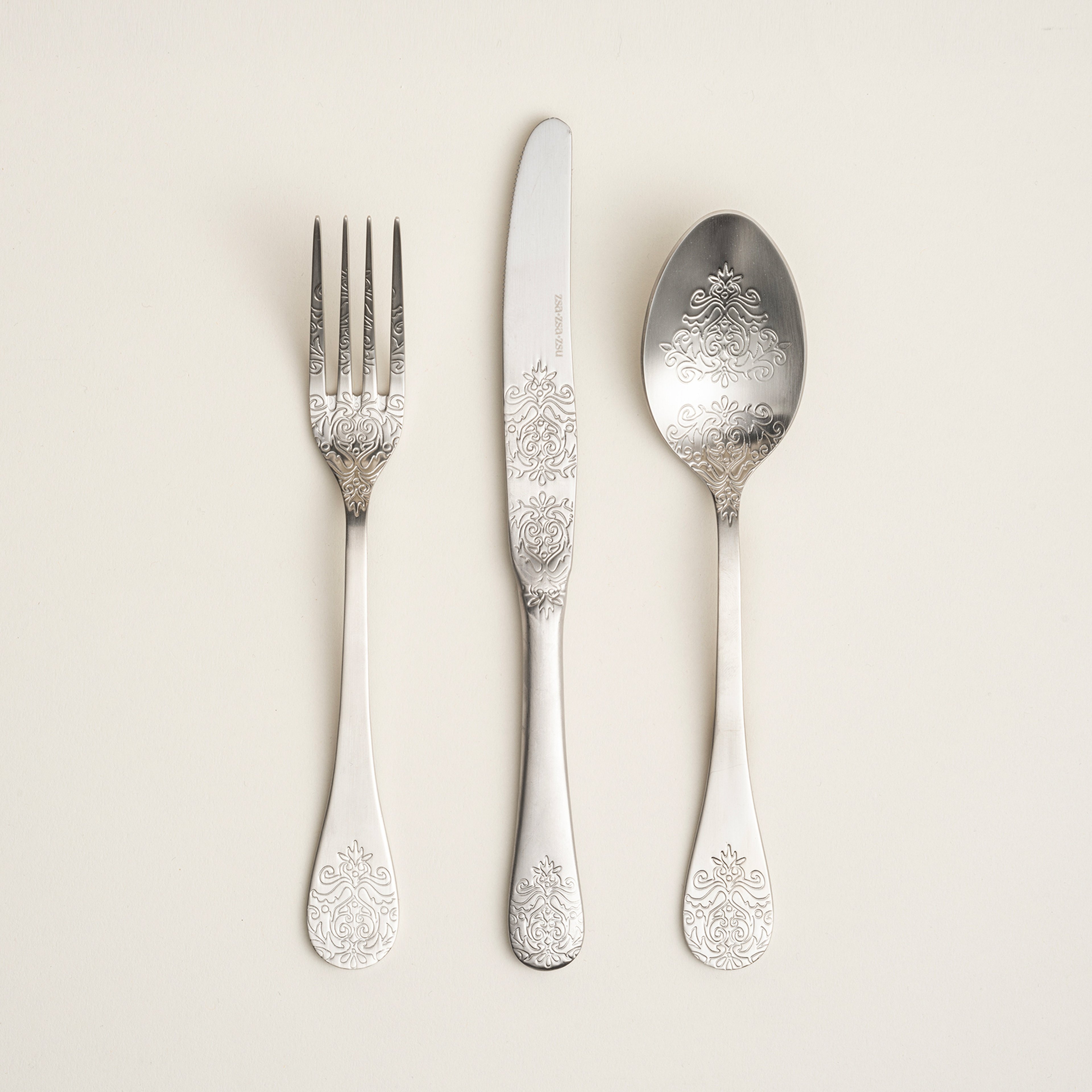 Dume Çelik Yemek Çatalı 3x23x0.3 Cm Mat Gümüş