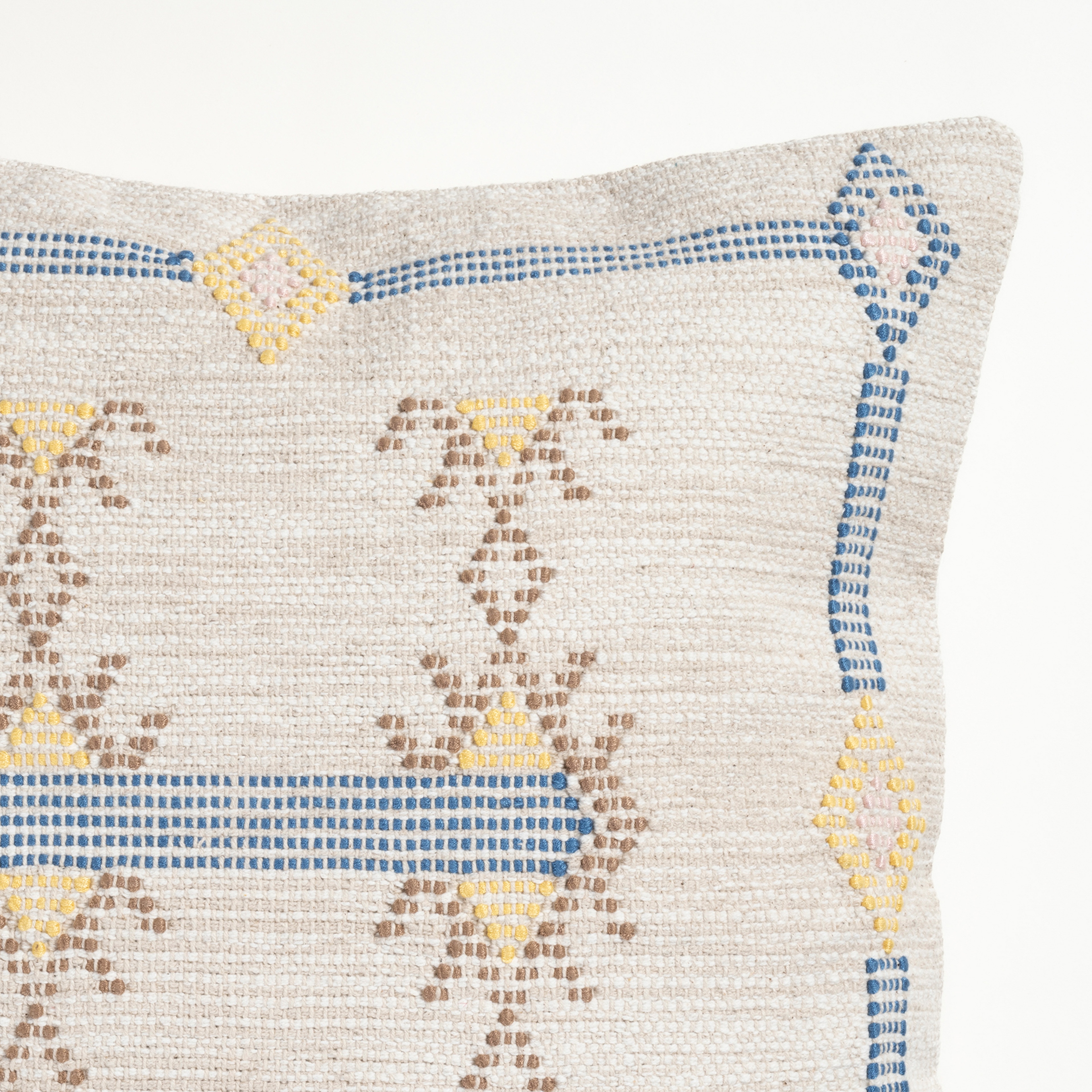 Jaıpur Pamuk Dolgulu Kırlent 50x50 Cm Krem