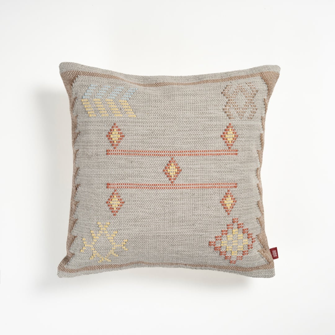 Jaıpur Pamuk Dolgulu Kırlent 50x50 Cm Gri