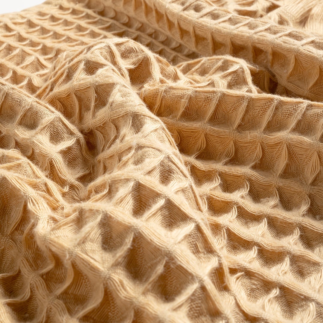 Solıd Waffle Pamuk Modal Pamuklu Yüz Havlusu 50x90 Cm Sarı