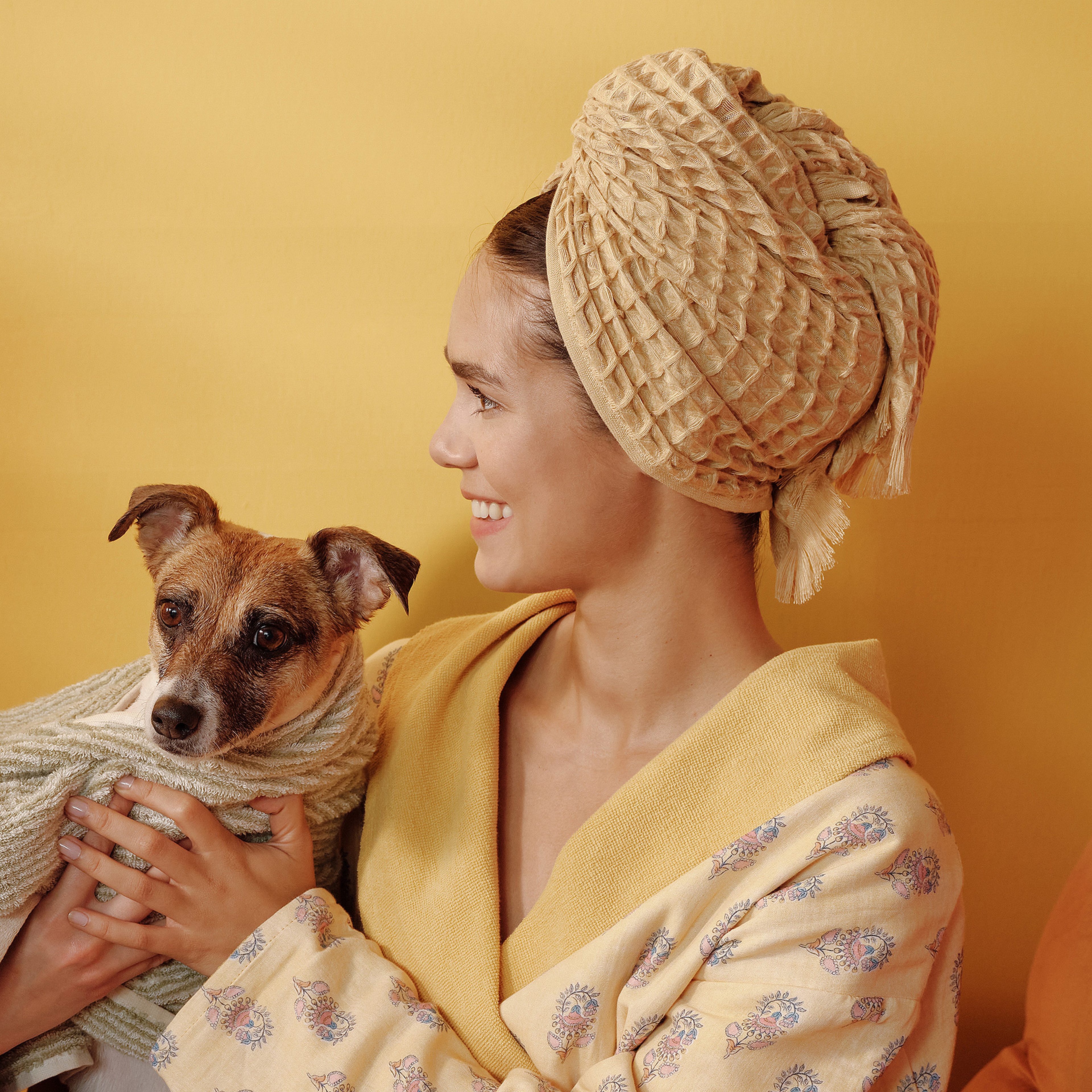 Solıd Waffle Pamuk Modal Pamuklu Yüz Havlusu 50x90 Cm Sarı