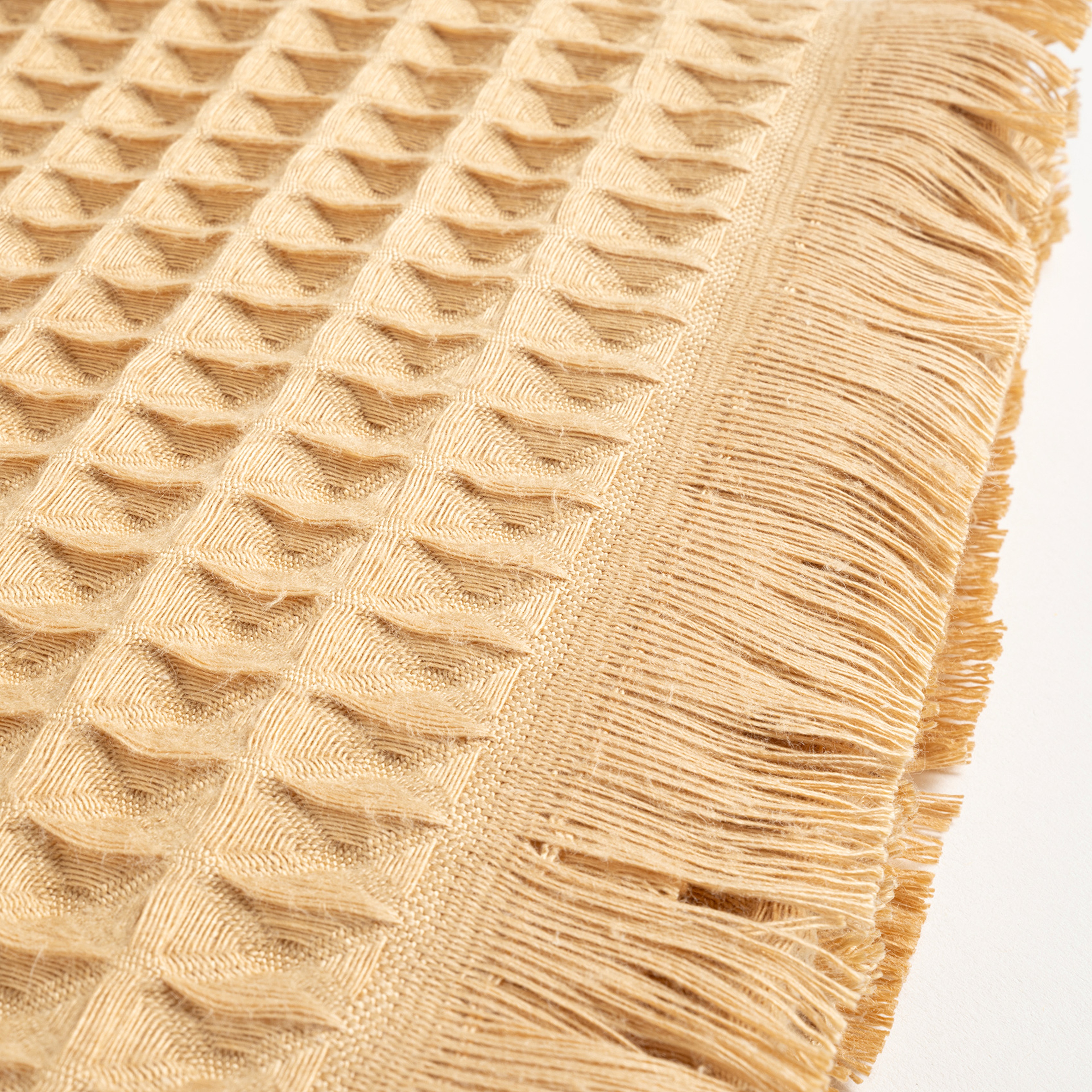 Solıd Waffle Pamuk Pamuklu Banyo Havlusu 90x150 Cm Sarı