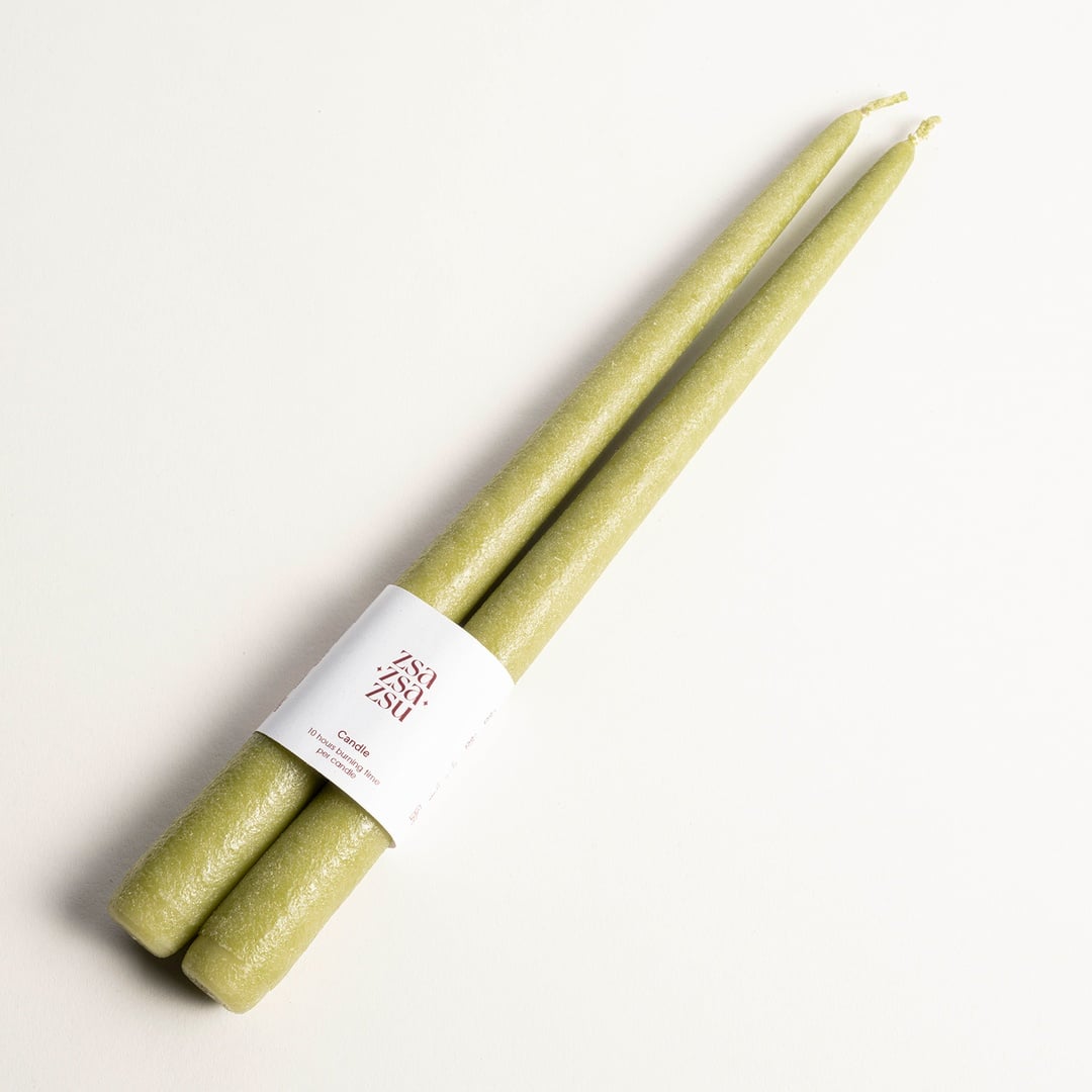 Deurne Parafın Mum 2.2x2.2x30 Cm Yeşil