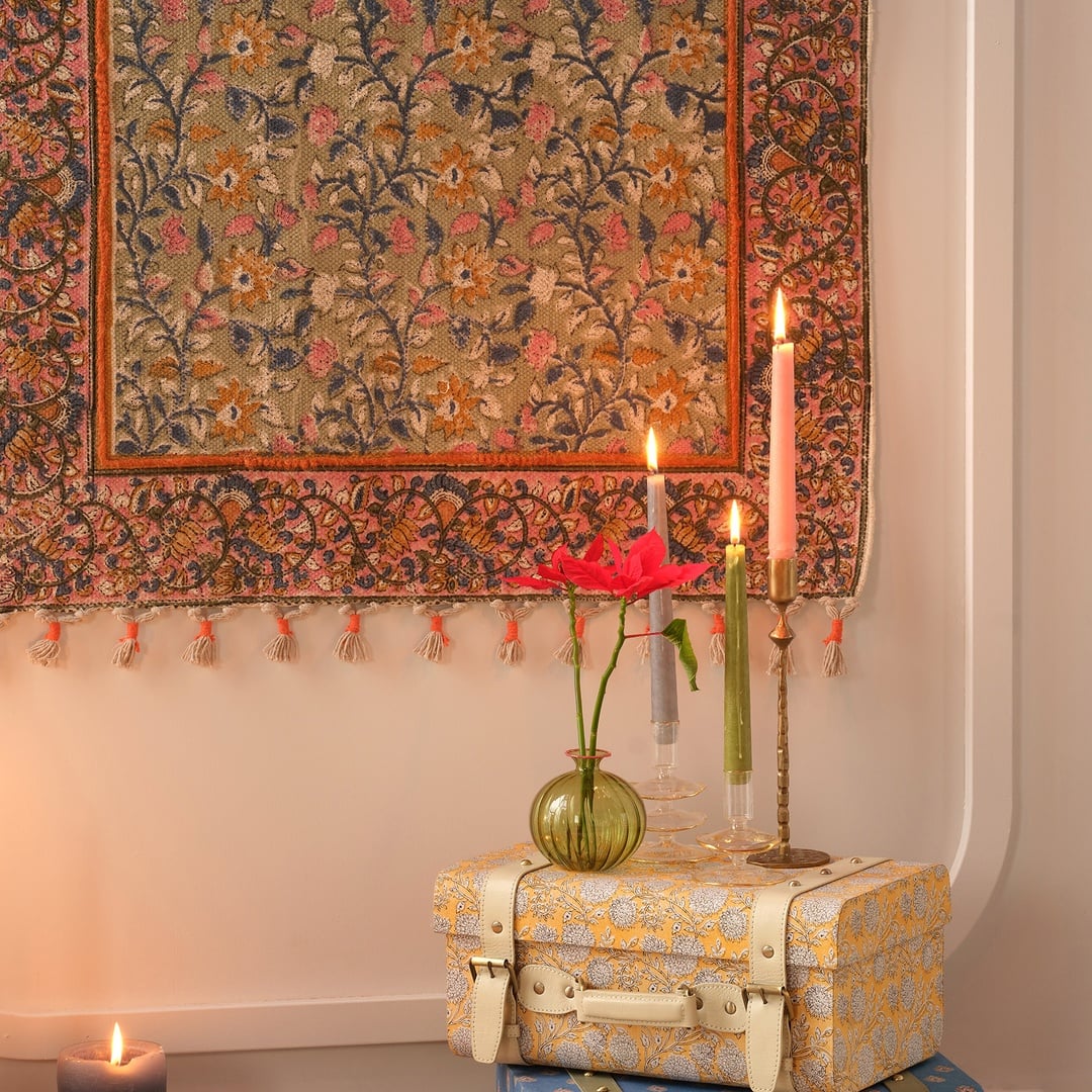 Deurne Parafın Mum 2.2x2.2x30 Cm Yeşil