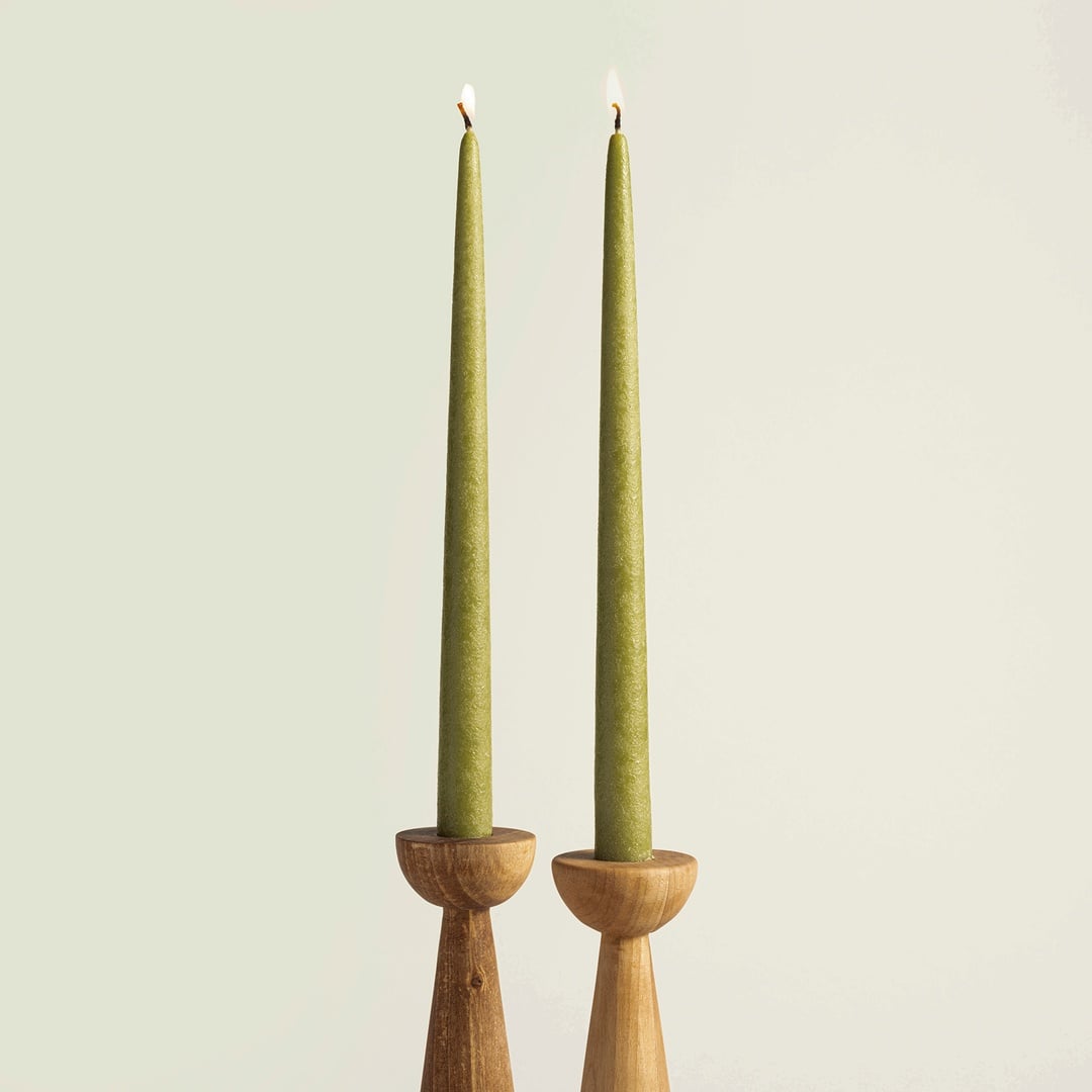 Deurne Parafın Mum 2.2x2.2x30 Cm Yeşil