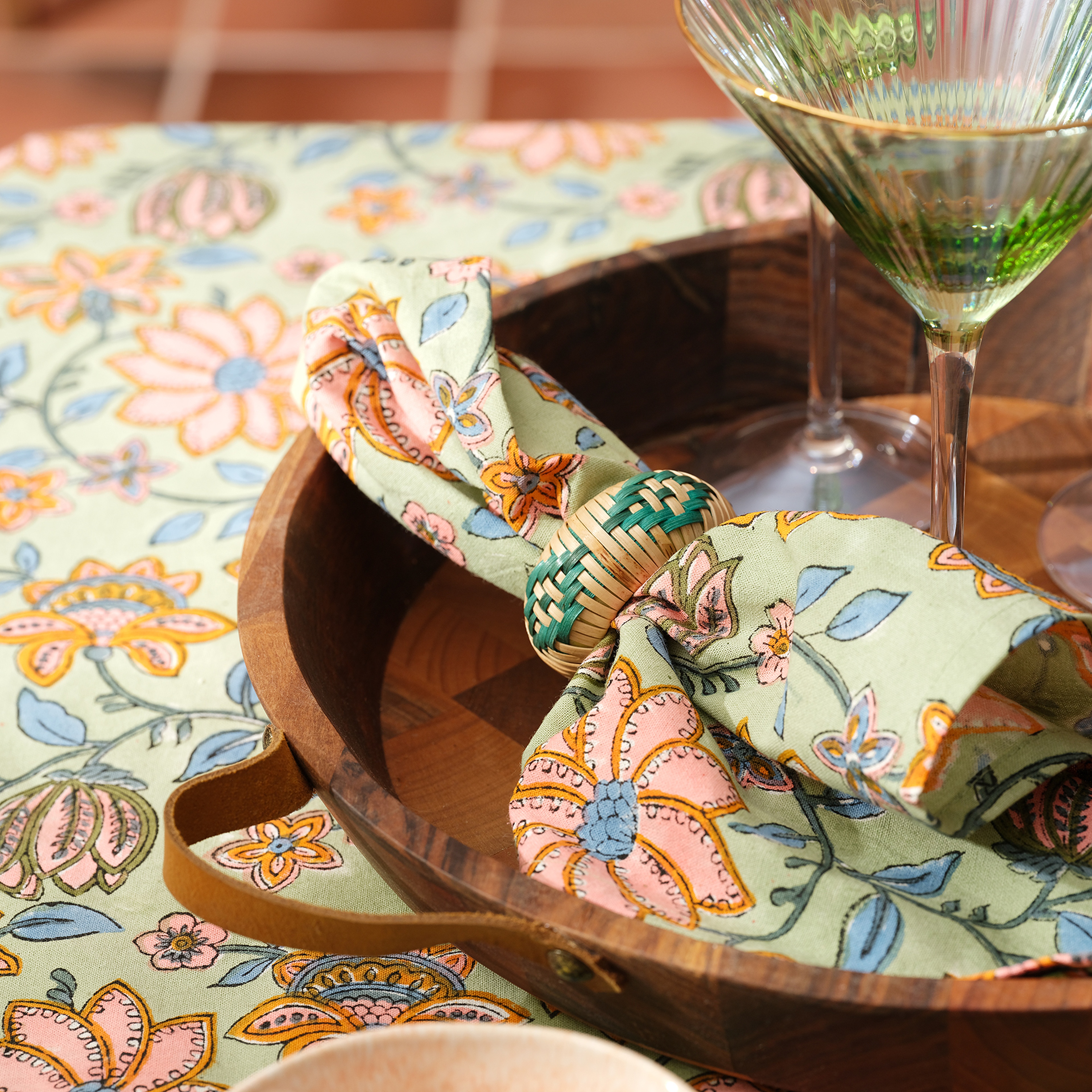 Maotha El Baskısı Pamuk %100 Pamuk Peçete 45x45 Cm Renkli