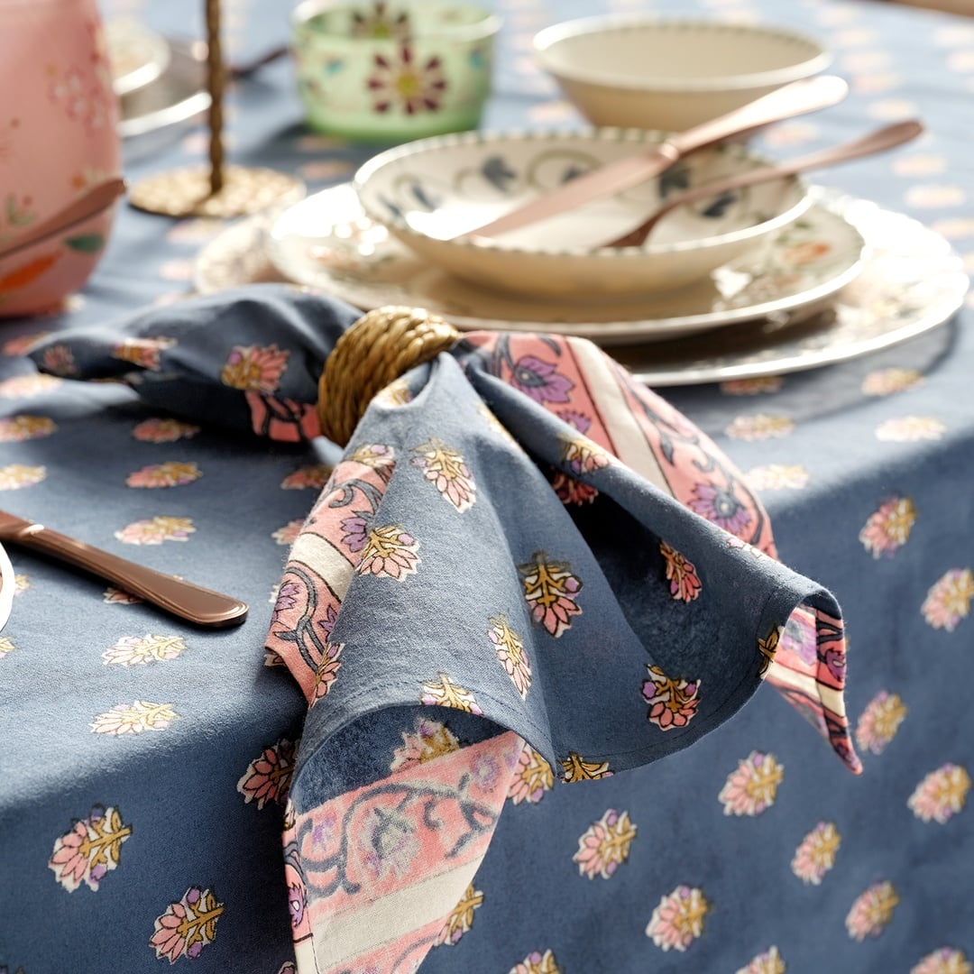 Maotha Pano El Baskısı Pamuk %100 Pamuk Peçete 45x45 Cm Renkli