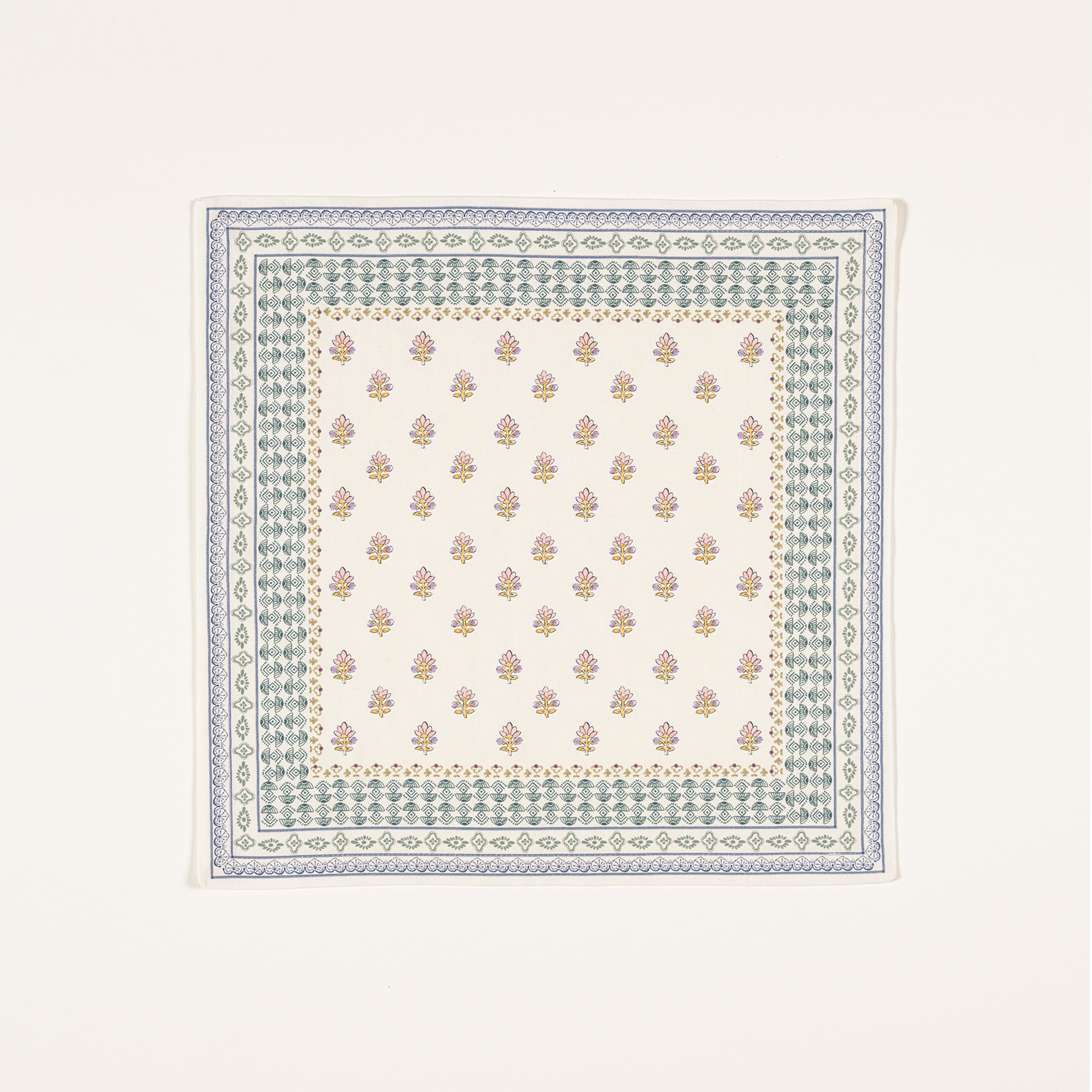 Nilüfer Baskılı Pamuk Keten Pamuk Keten Peçete 45x45 Cm Renkli