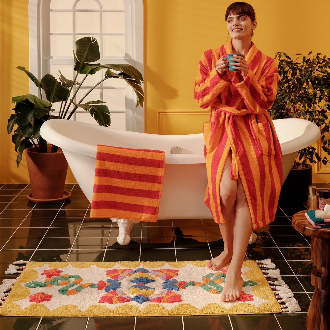 Punjab Pamuk %100 Pamuk Banyo Paspası 60x120 Cm Renkli