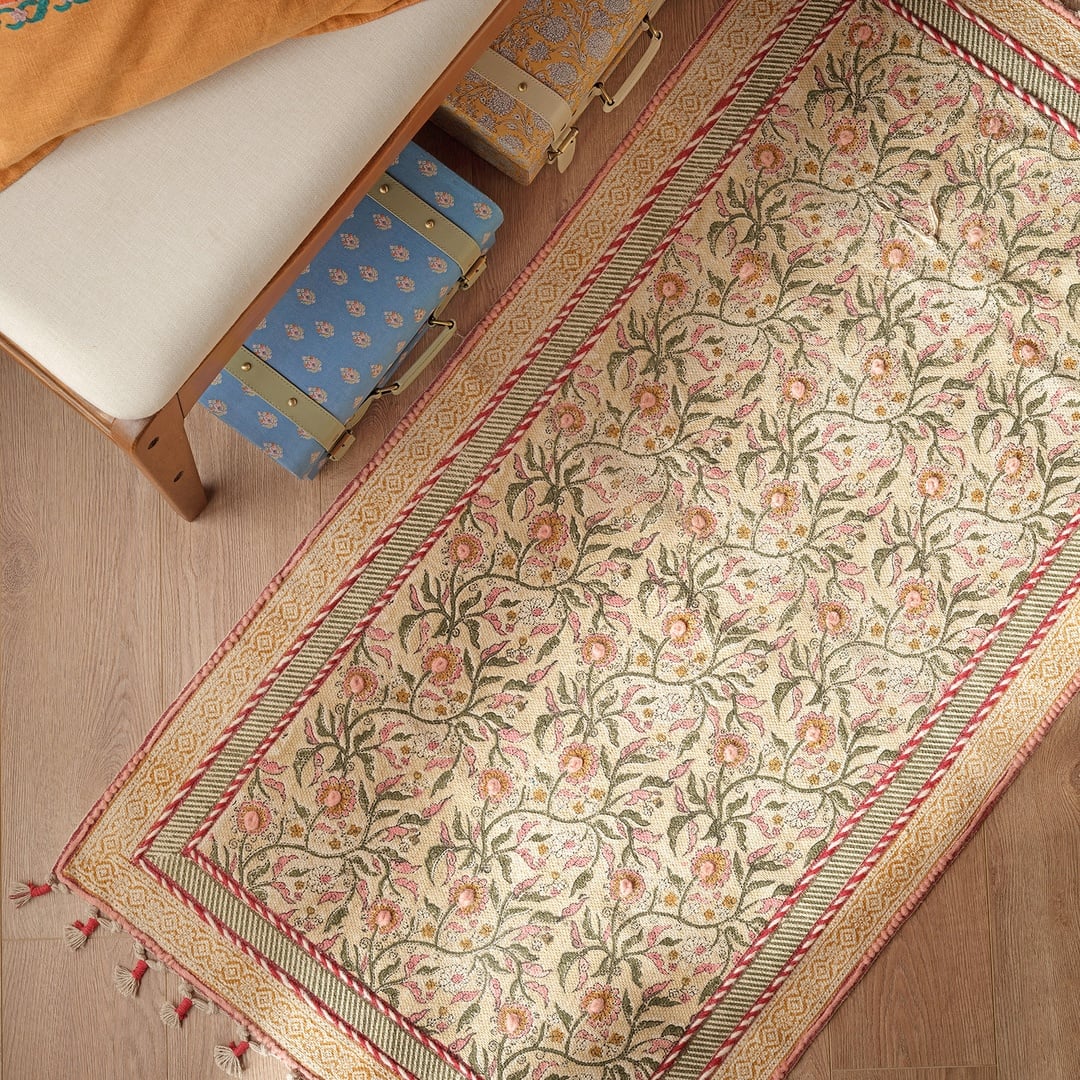 Palrı %100 Pamuk Kilim 120x180 Cm Krem